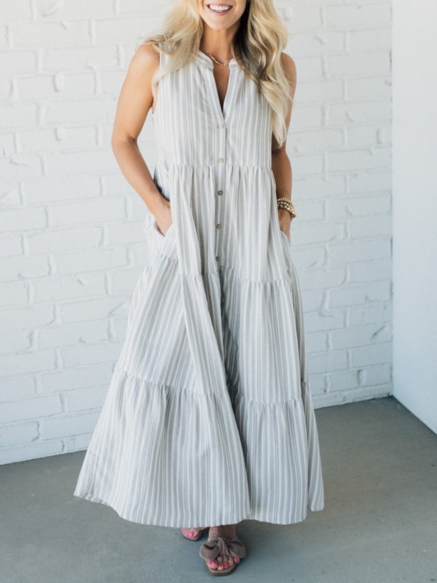 Gisela | Coastal Stripe Dress - Nora & Ivy Boutique