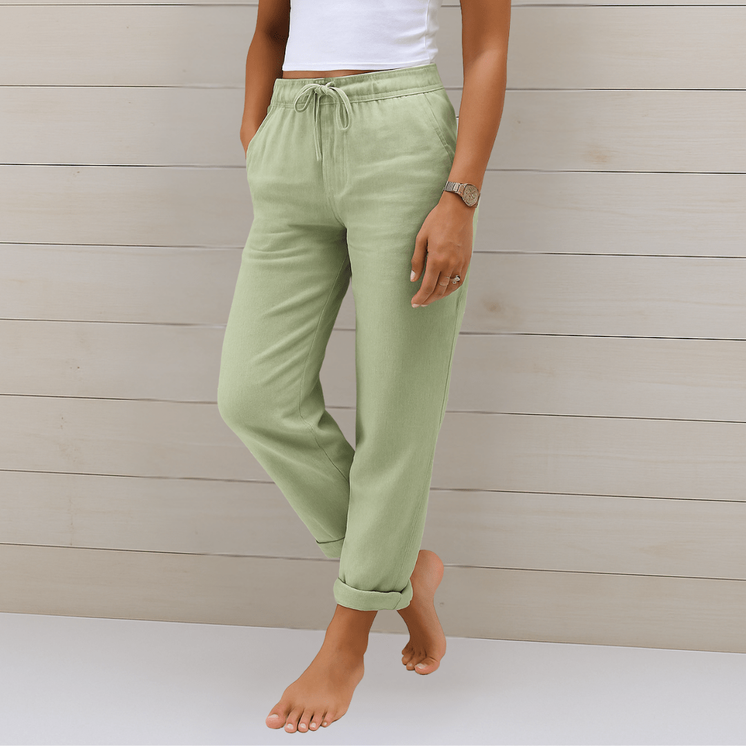 Indie - Premium Breathable Linen Stretch Trousers - Nora & Ivy Boutique