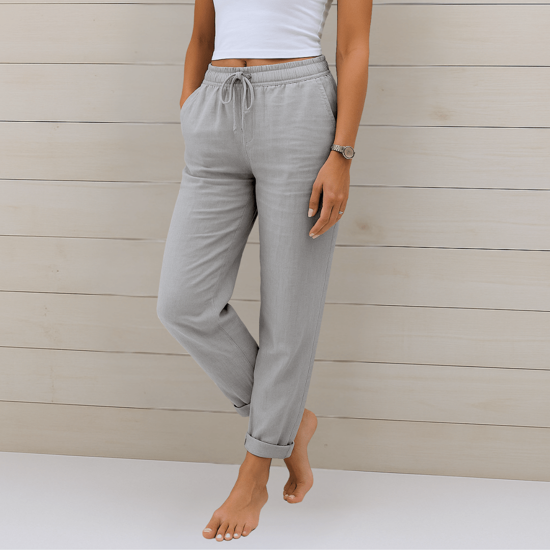Indie - Premium Breathable Linen Stretch Trousers - Nora & Ivy Boutique