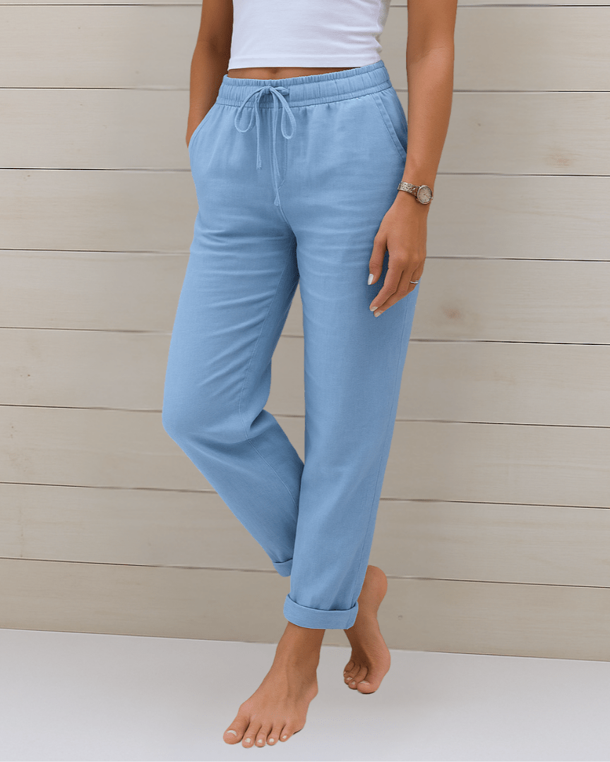 Indie - Premium Breathable Linen Stretch Trousers - Nora & Ivy Boutique