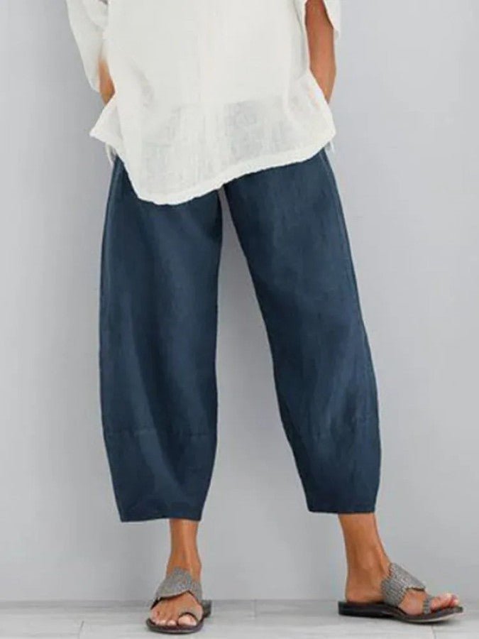 Sophie - Linnen Breeze Cropped Trousers - Nora & Ivy Boutique