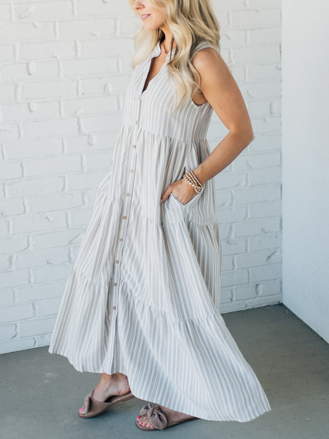 Gisela | Coastal Stripe Dress - Nora & Ivy Boutique
