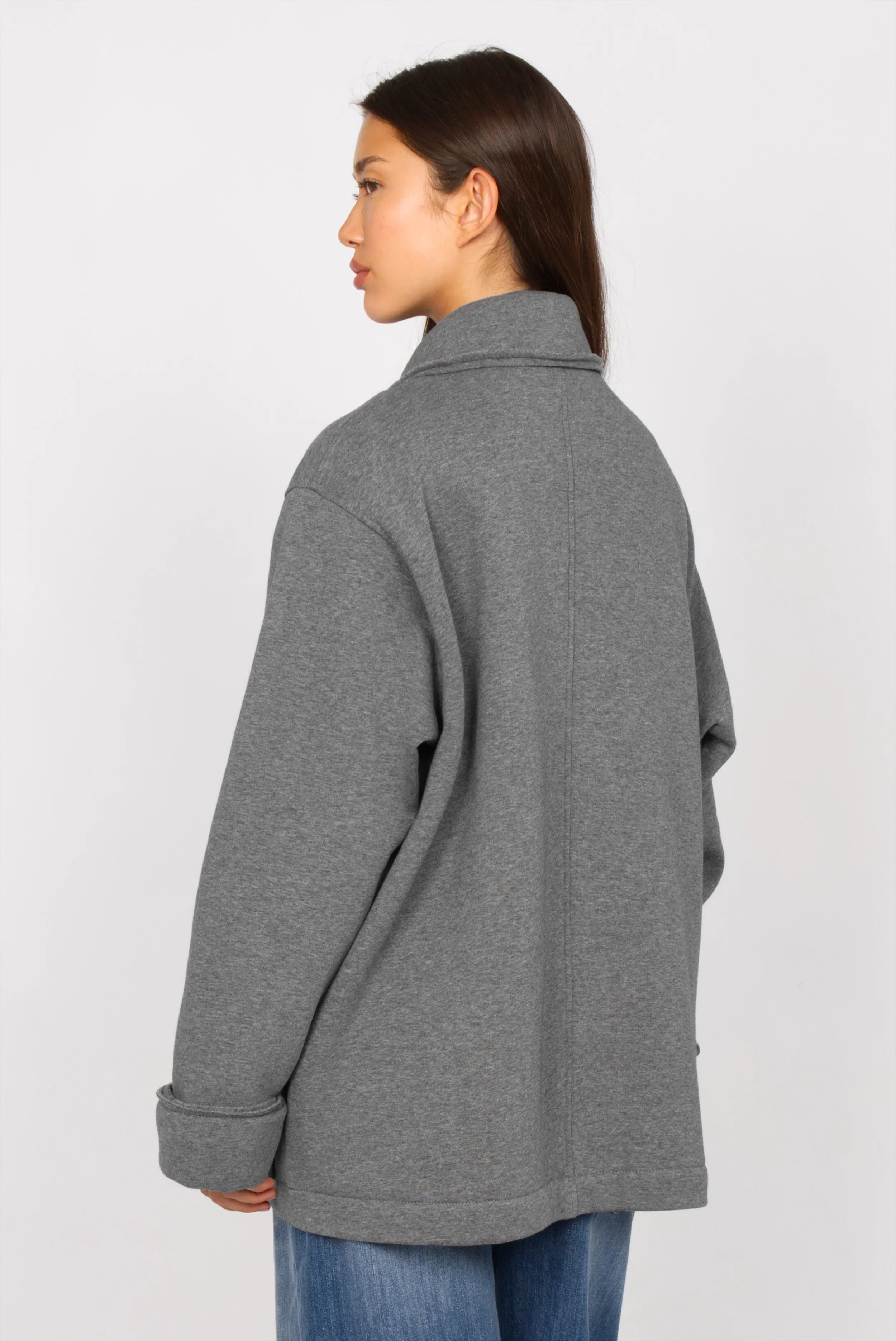 HELIEE oversized sweat short coat