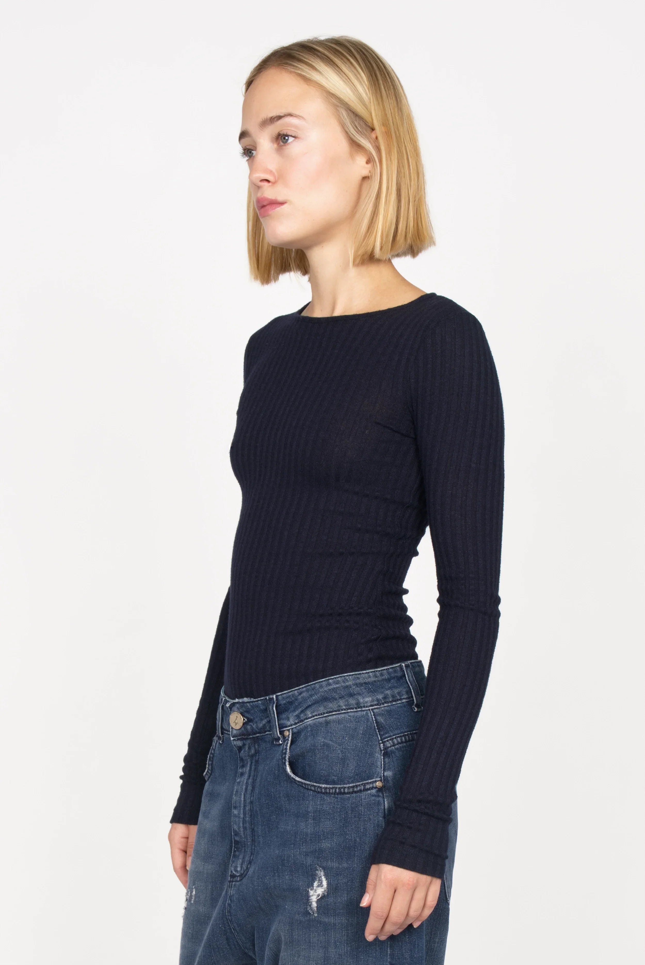 BETTIE longsleeve in fine knit rib