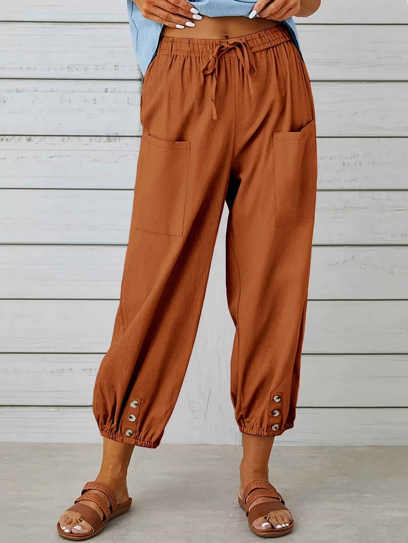Kate - Wide Leg Capri Pants - Nora & Ivy Boutique