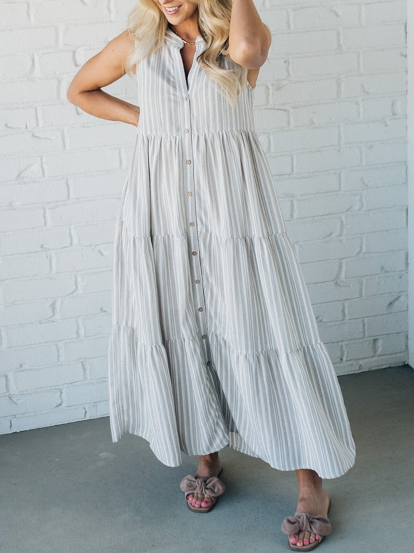 Gisela | Coastal Stripe Dress - Nora & Ivy Boutique