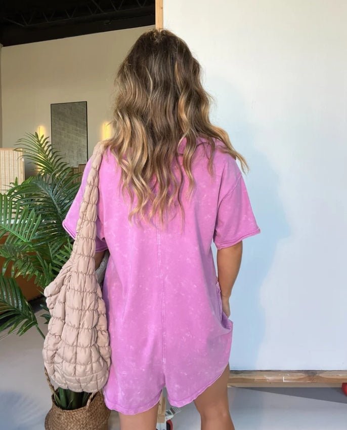 Maricel | Chic Washed Romper - Nora & Ivy Boutique