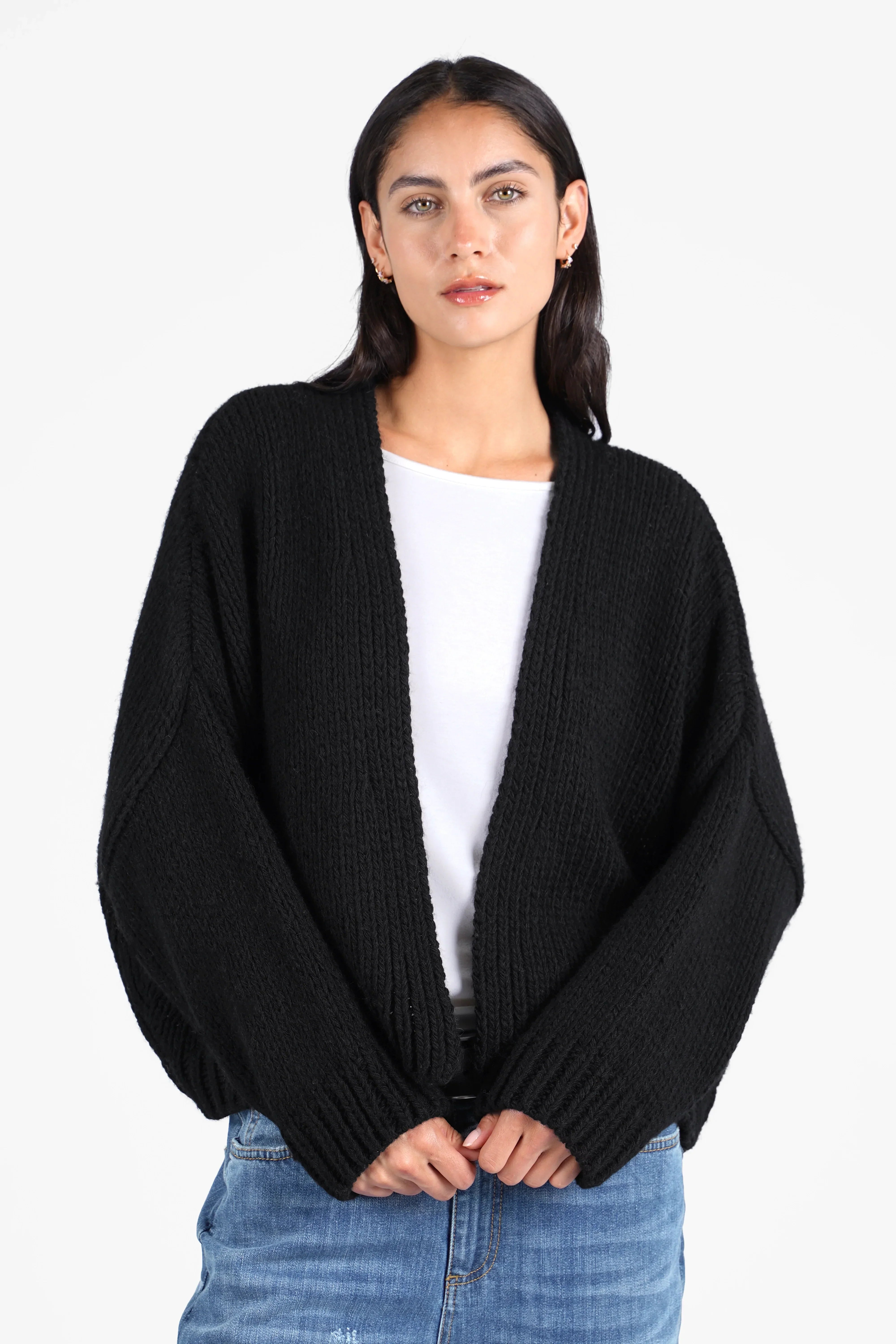 ALIXA cropped knit cardigan