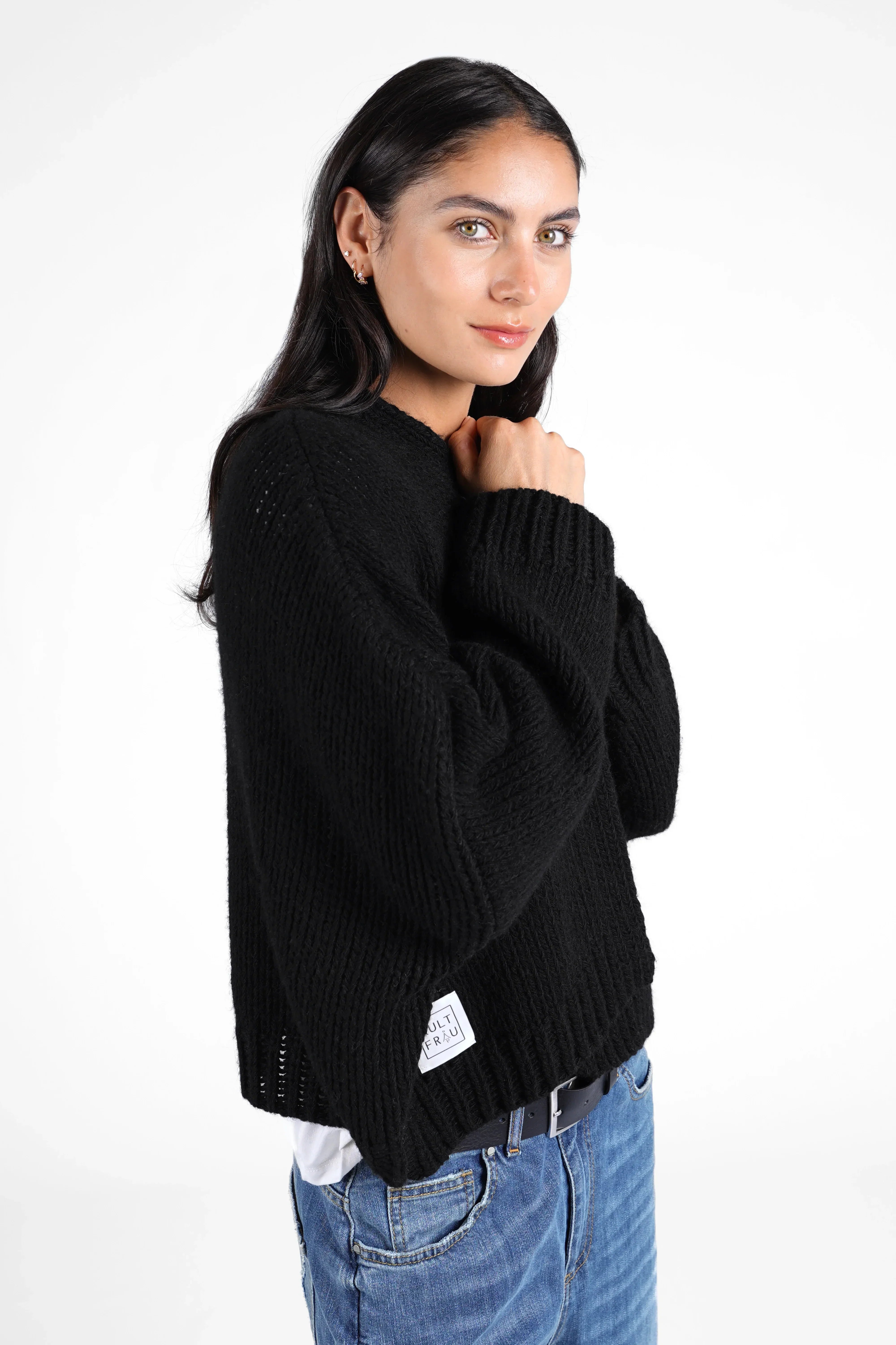 ALIXA cropped knit cardigan