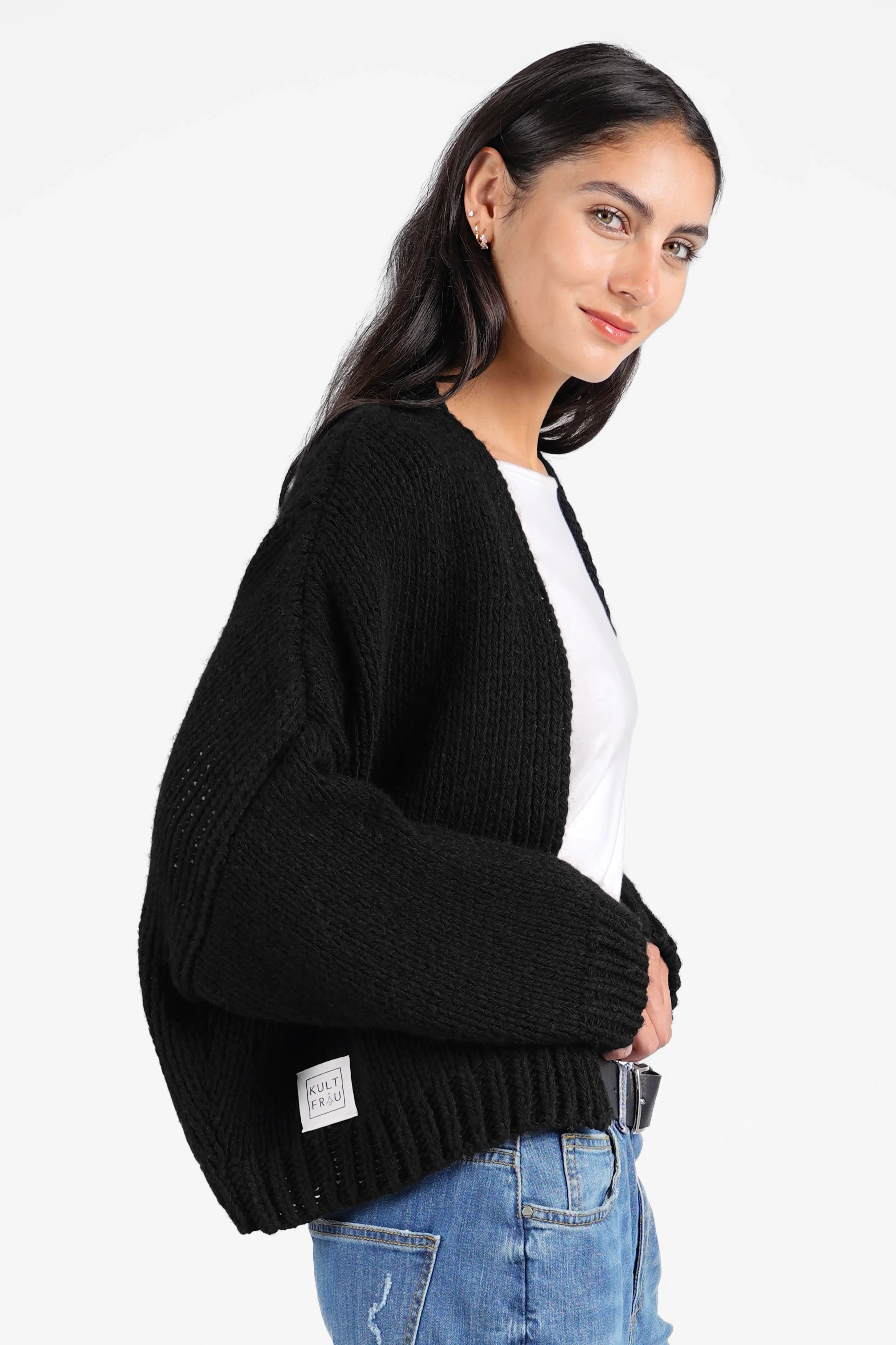 ALIXA cropped knit cardigan