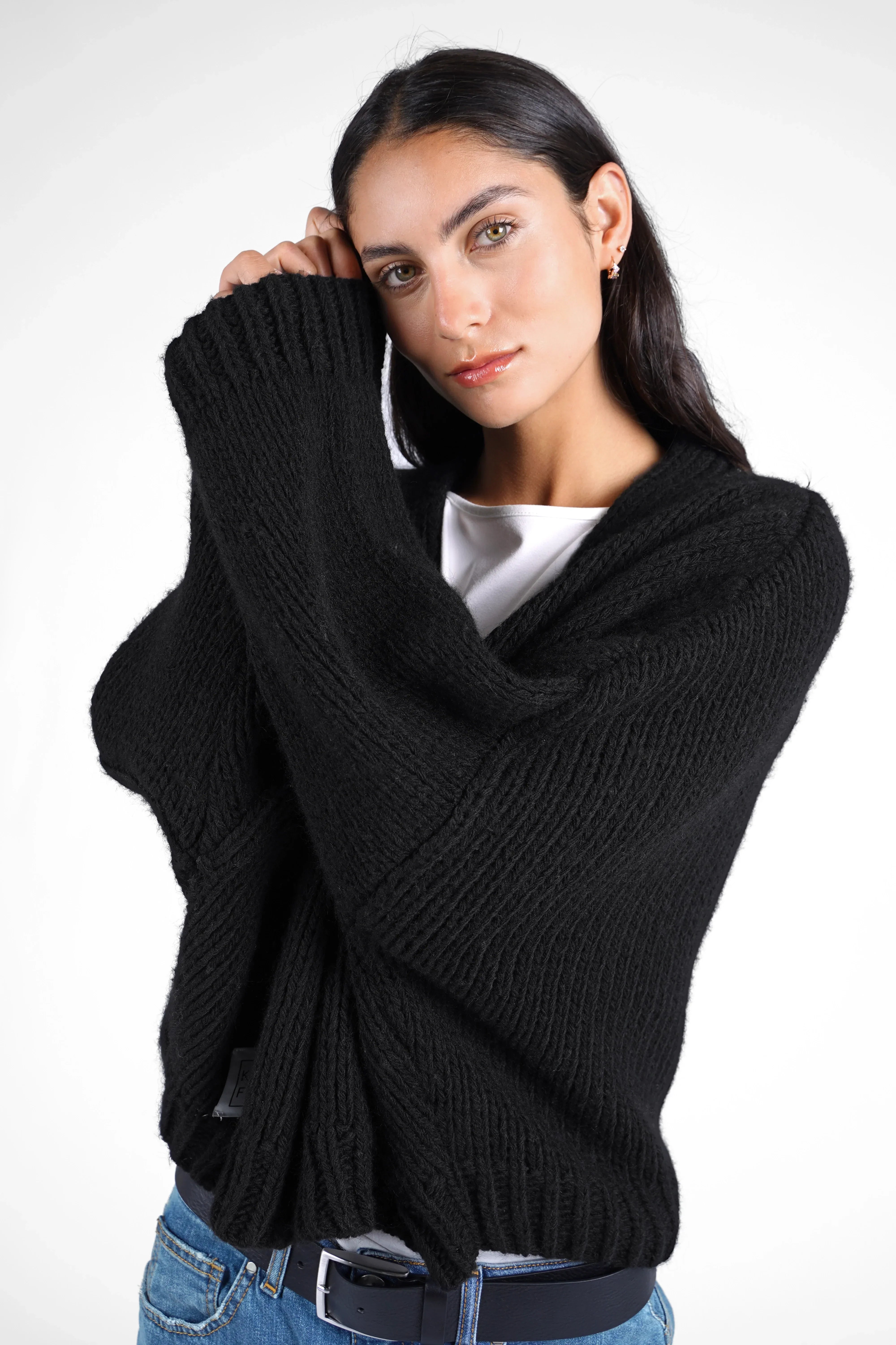 ALIXA cropped knit cardigan