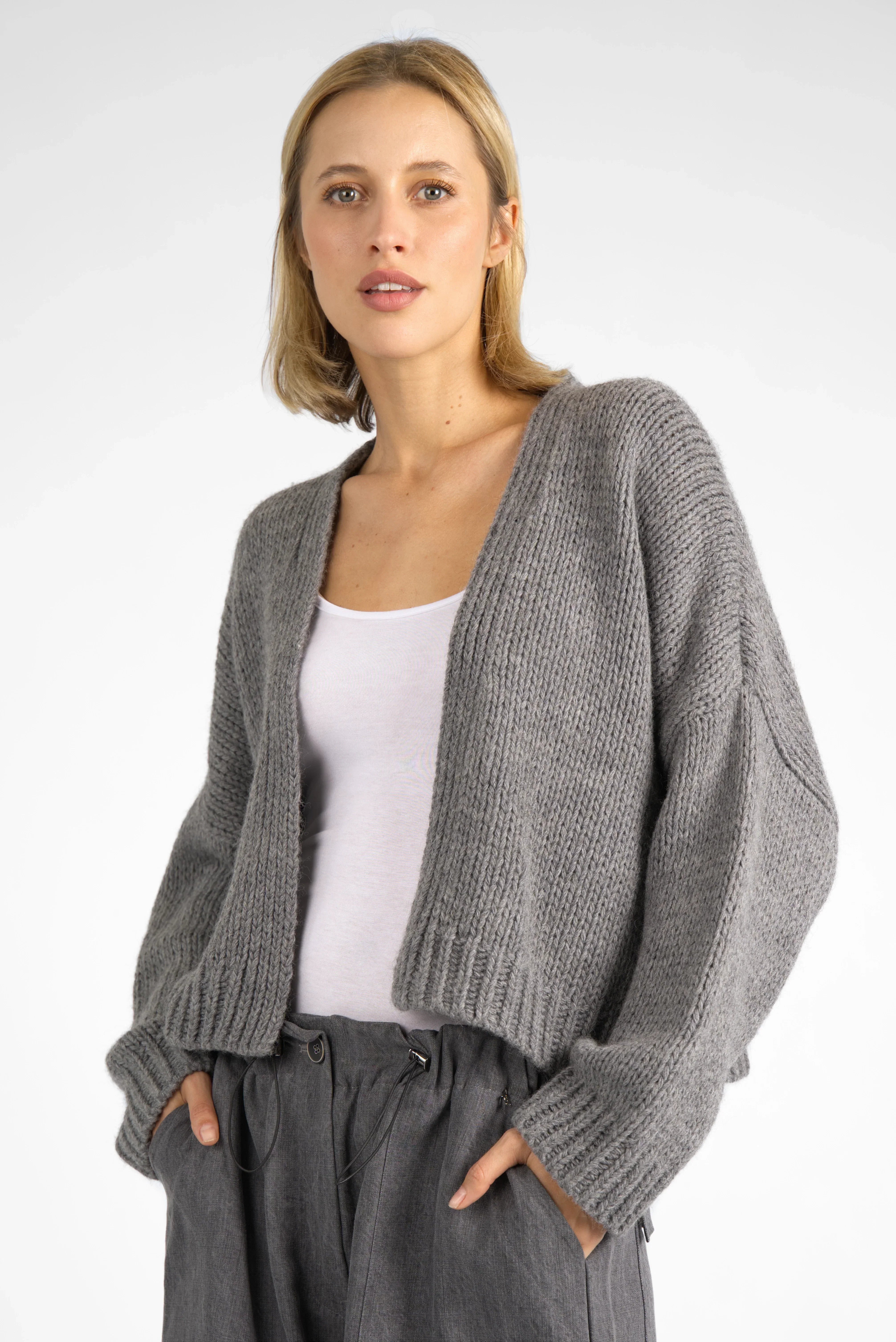 ALIXA cropped knit cardigan