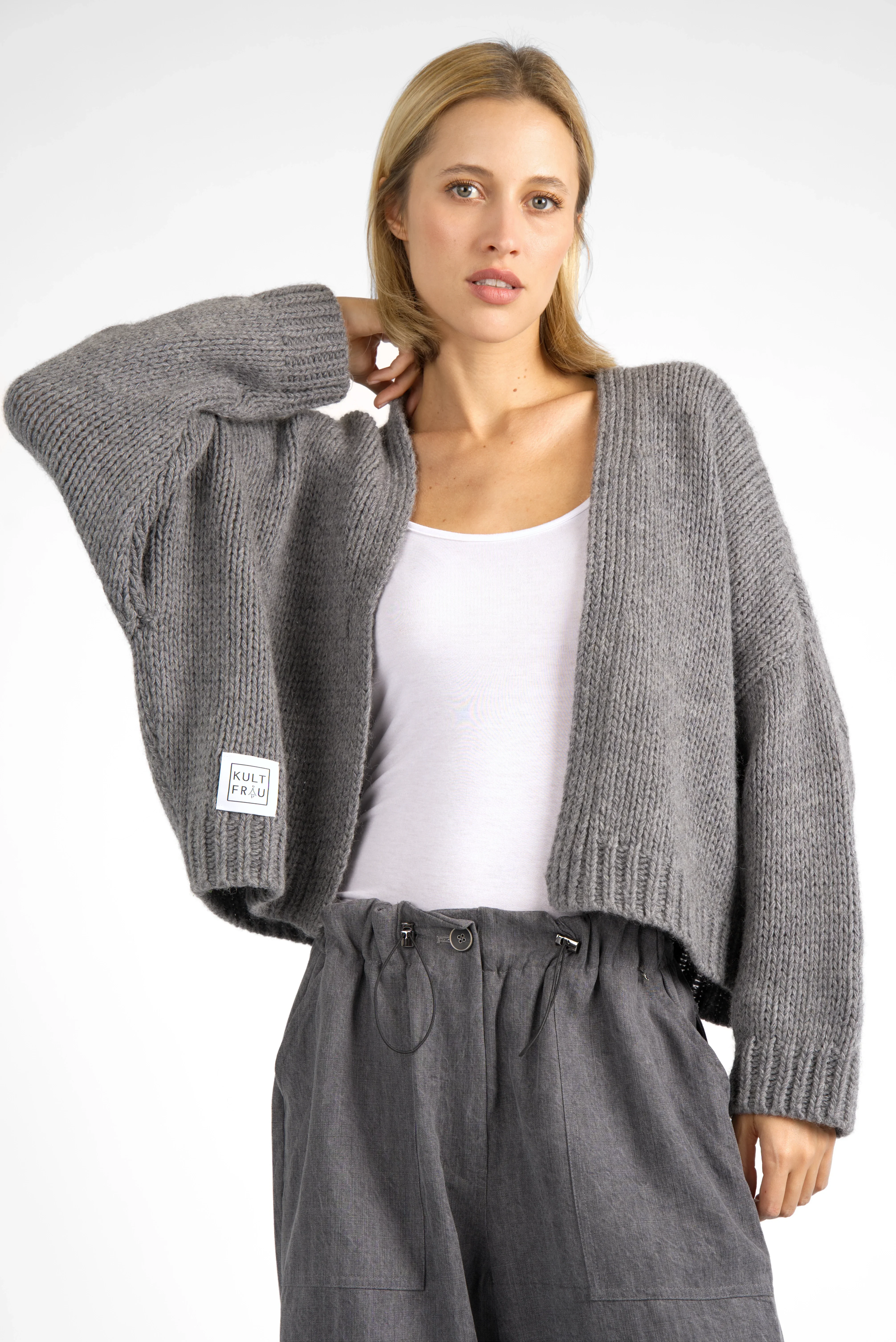 ALIXA cropped knit cardigan
