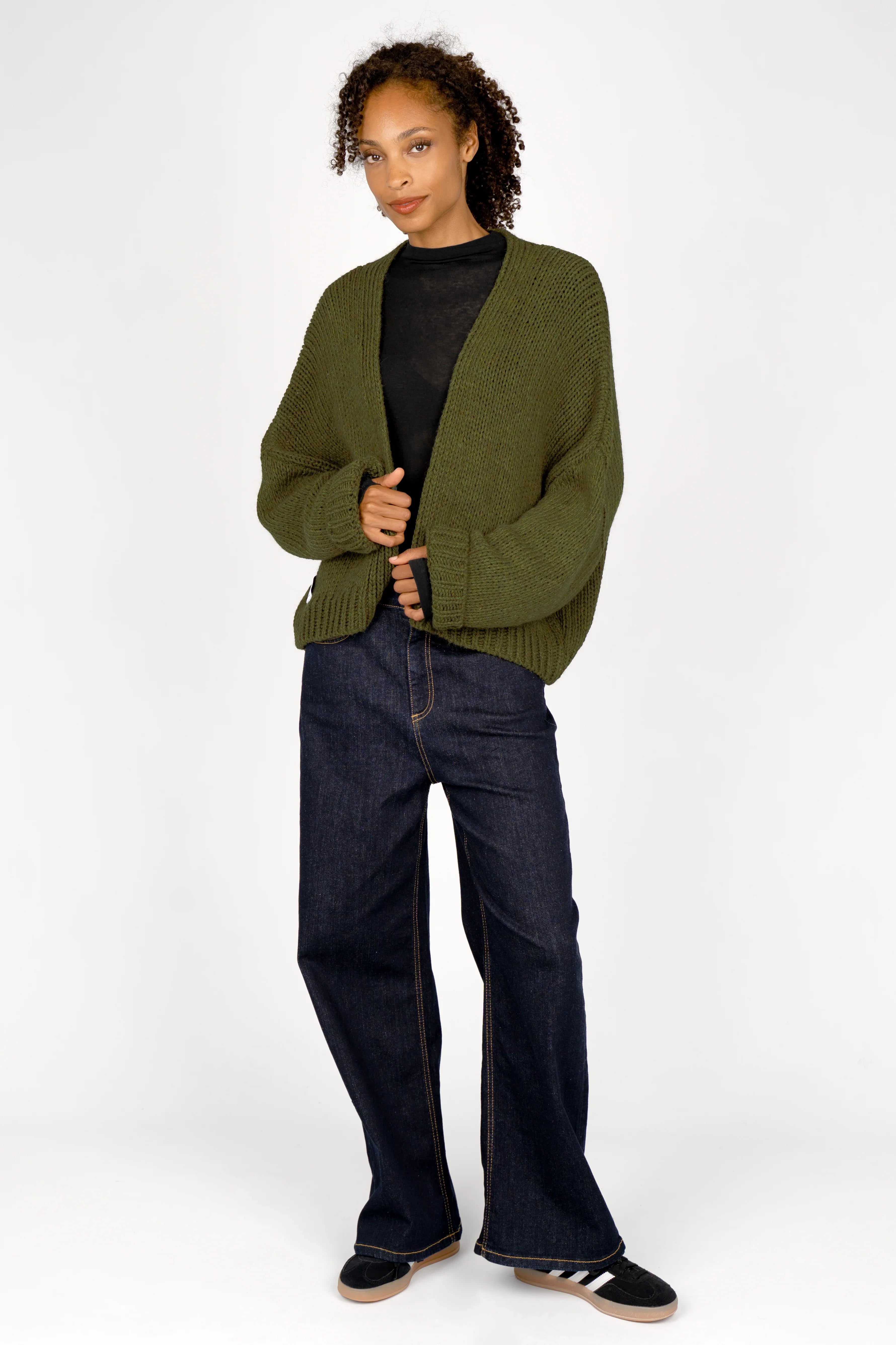 ALIXA cropped knit cardigan