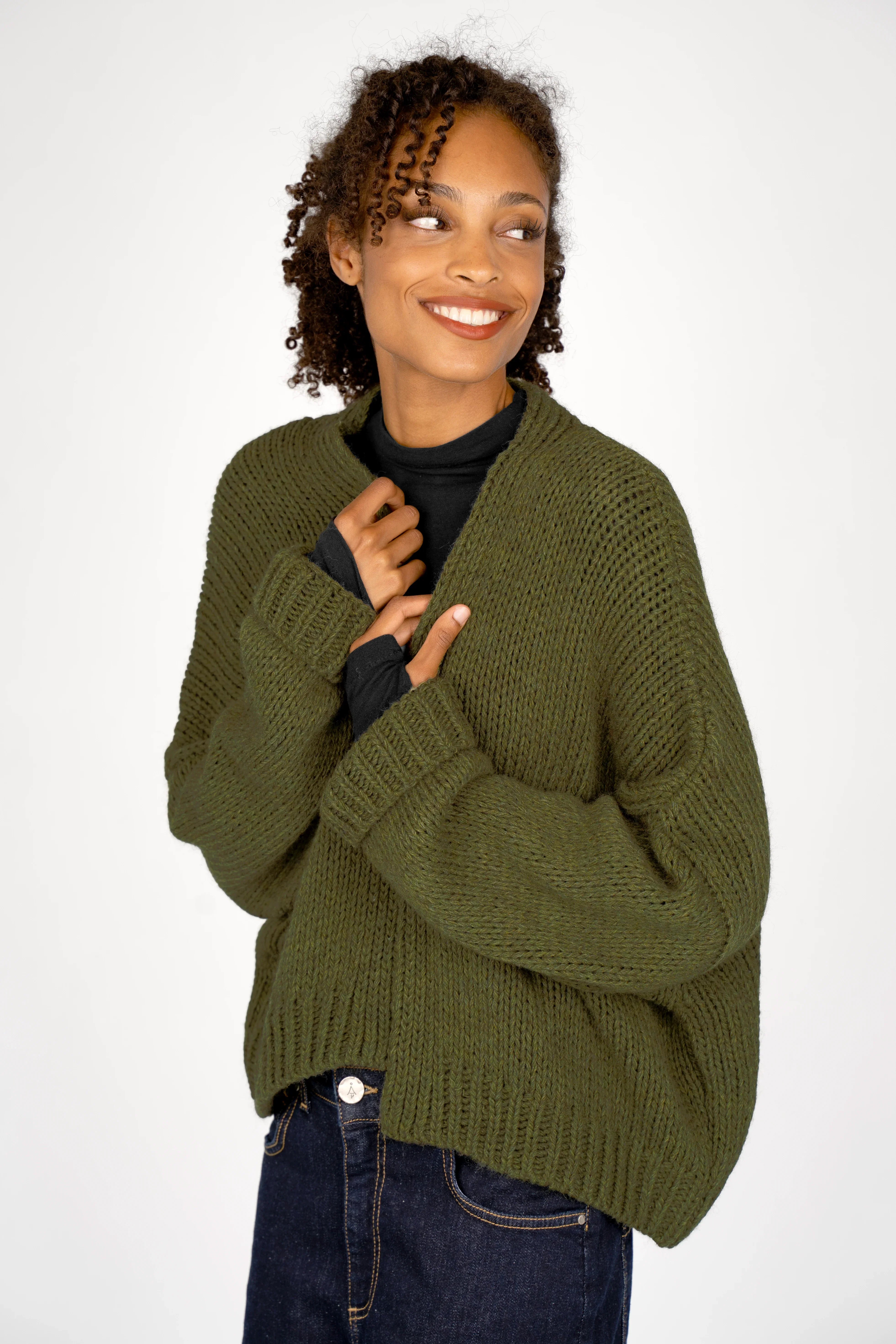 ALIXA cropped knit cardigan