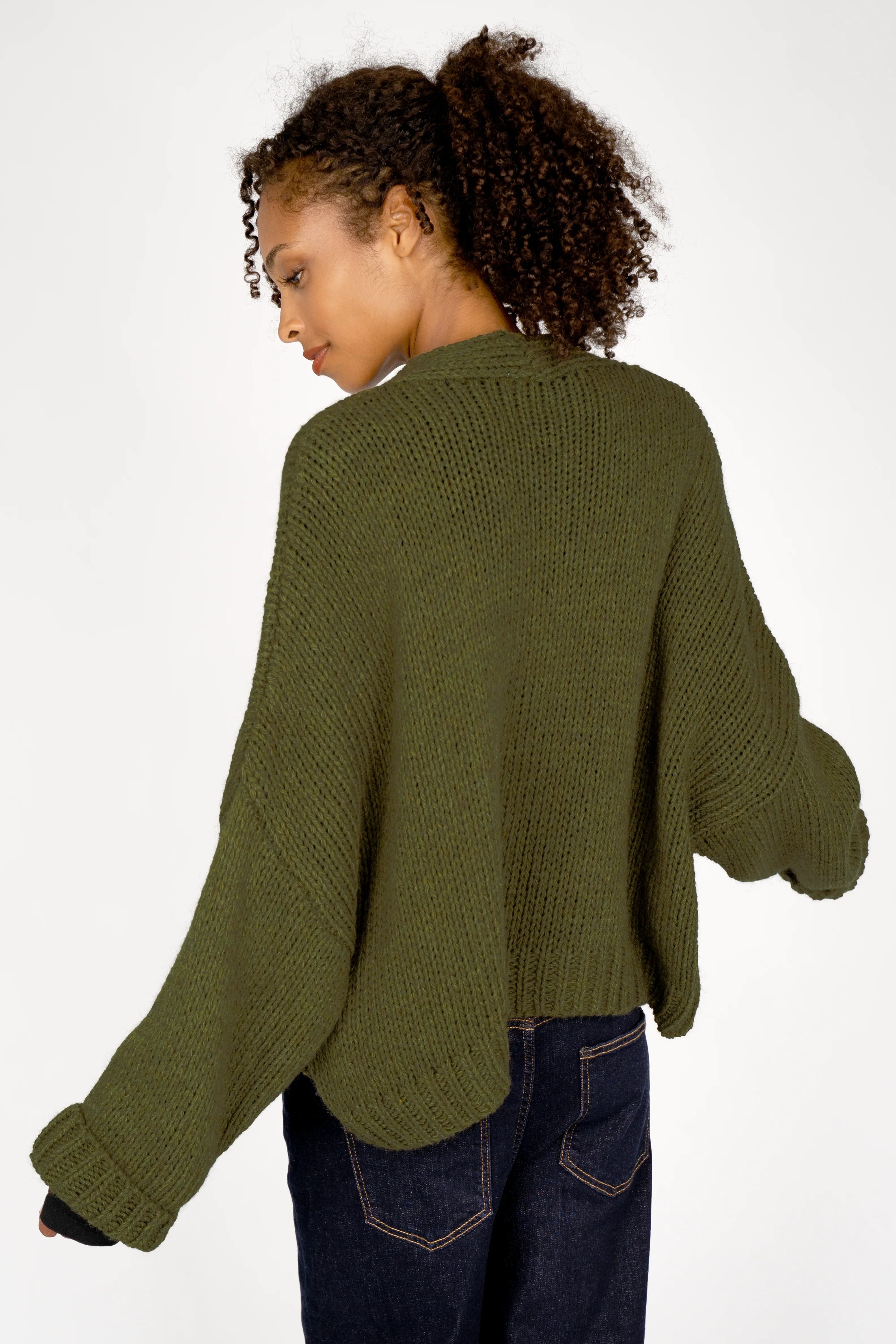 ALIXA cropped knit cardigan