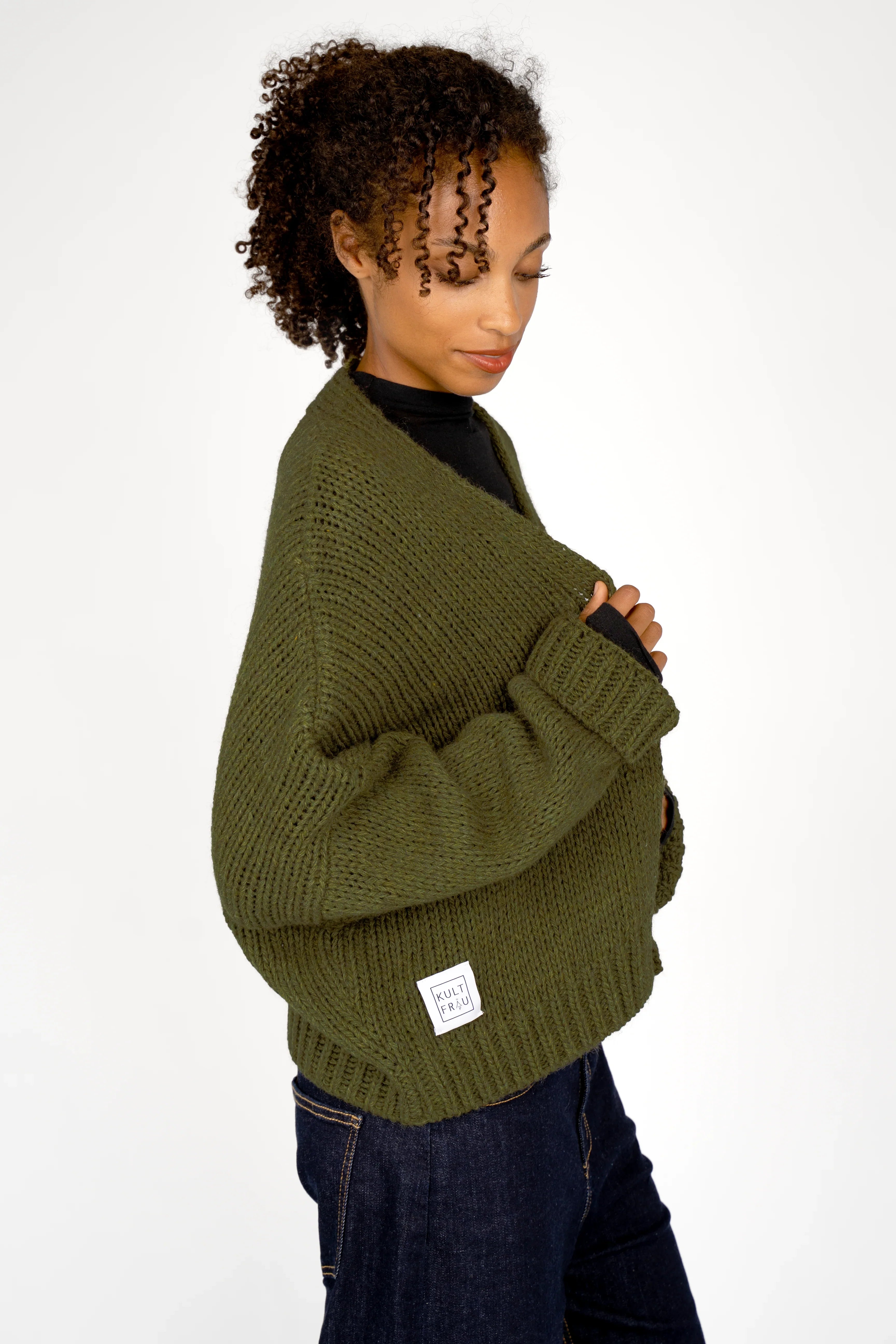 ALIXA cropped knit cardigan