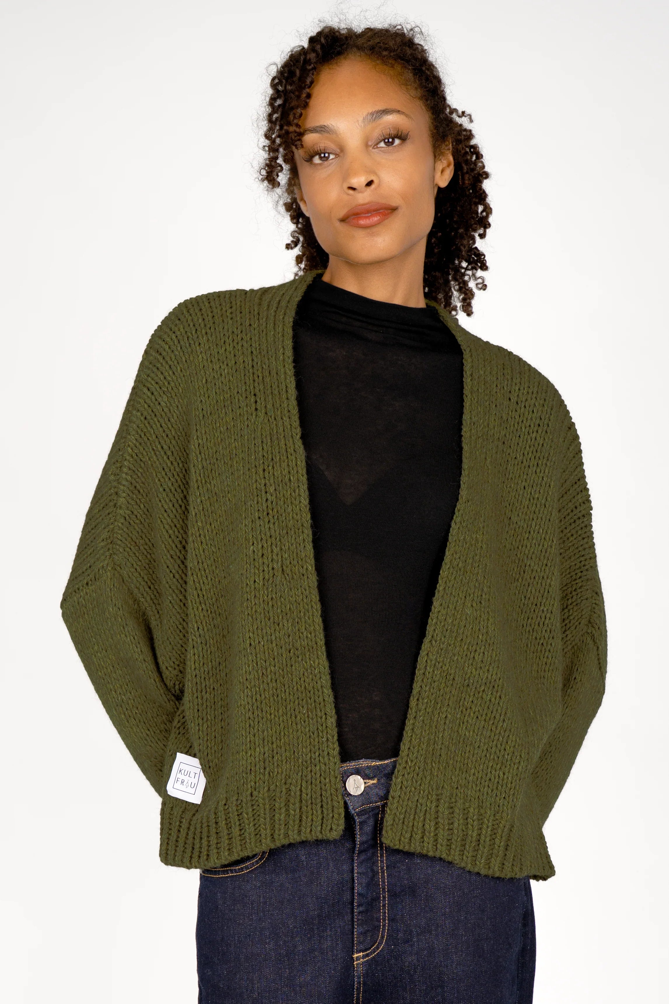 ALIXA cropped knit cardigan