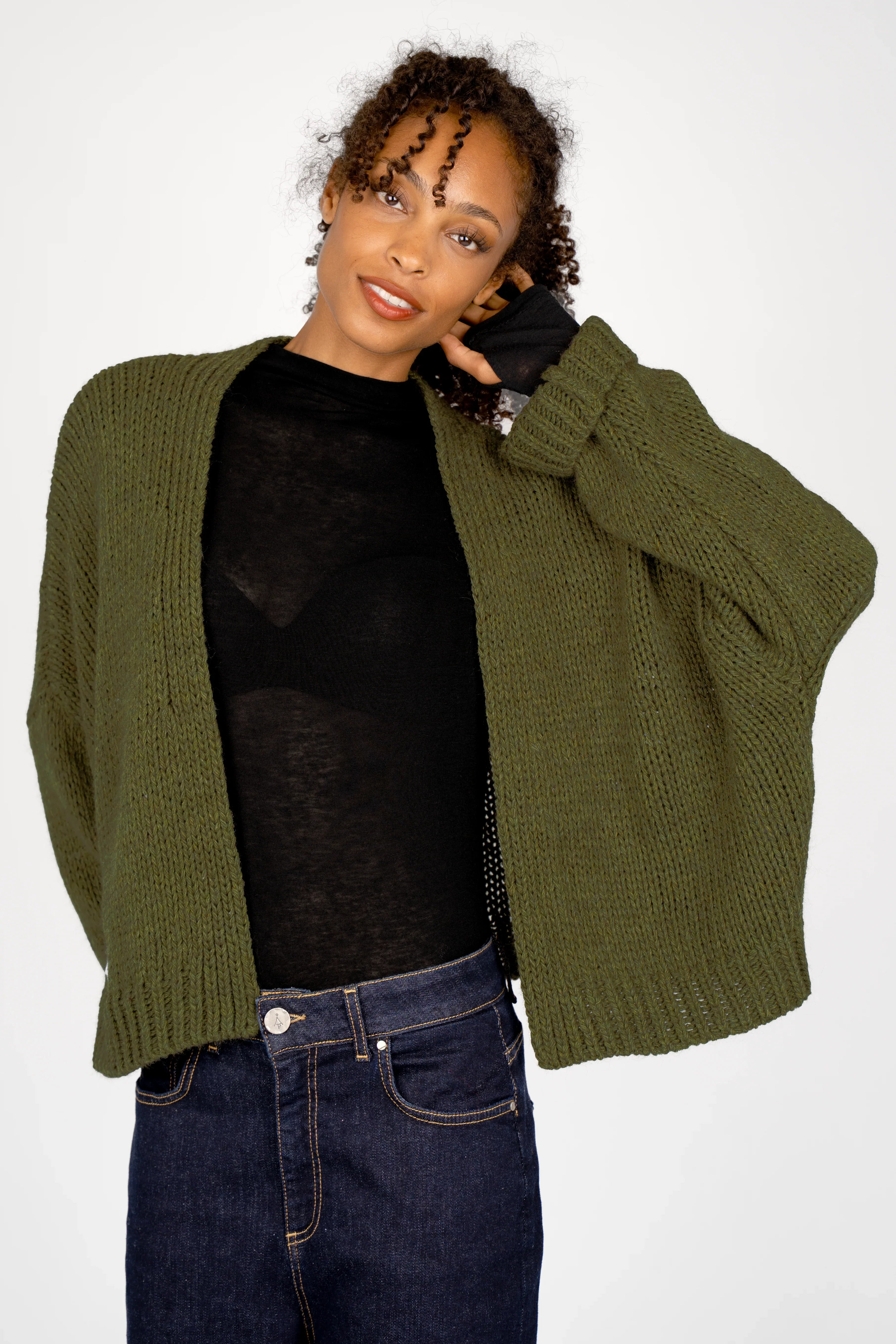 ALIXA cropped knit cardigan