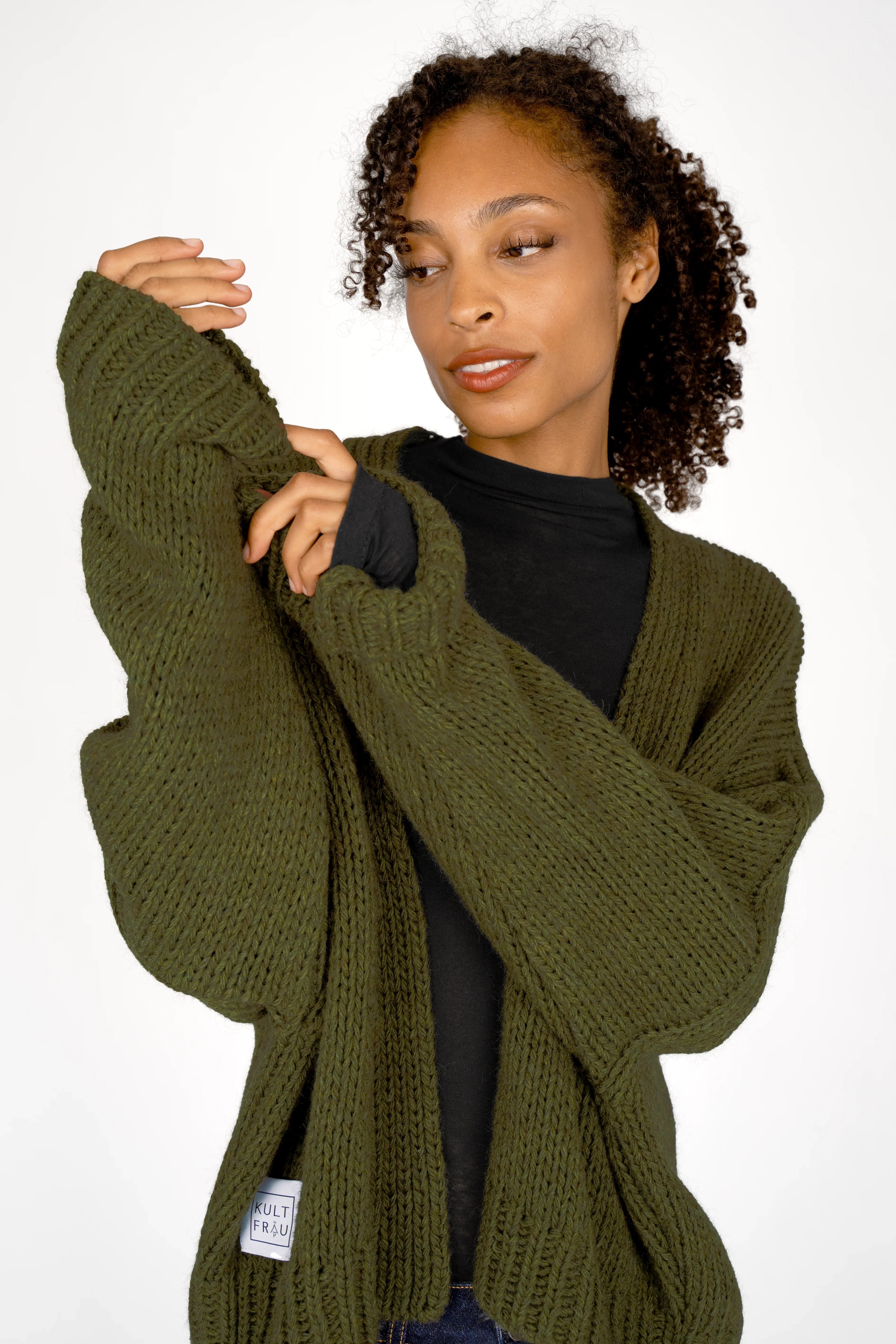 ALIXA cropped knit cardigan