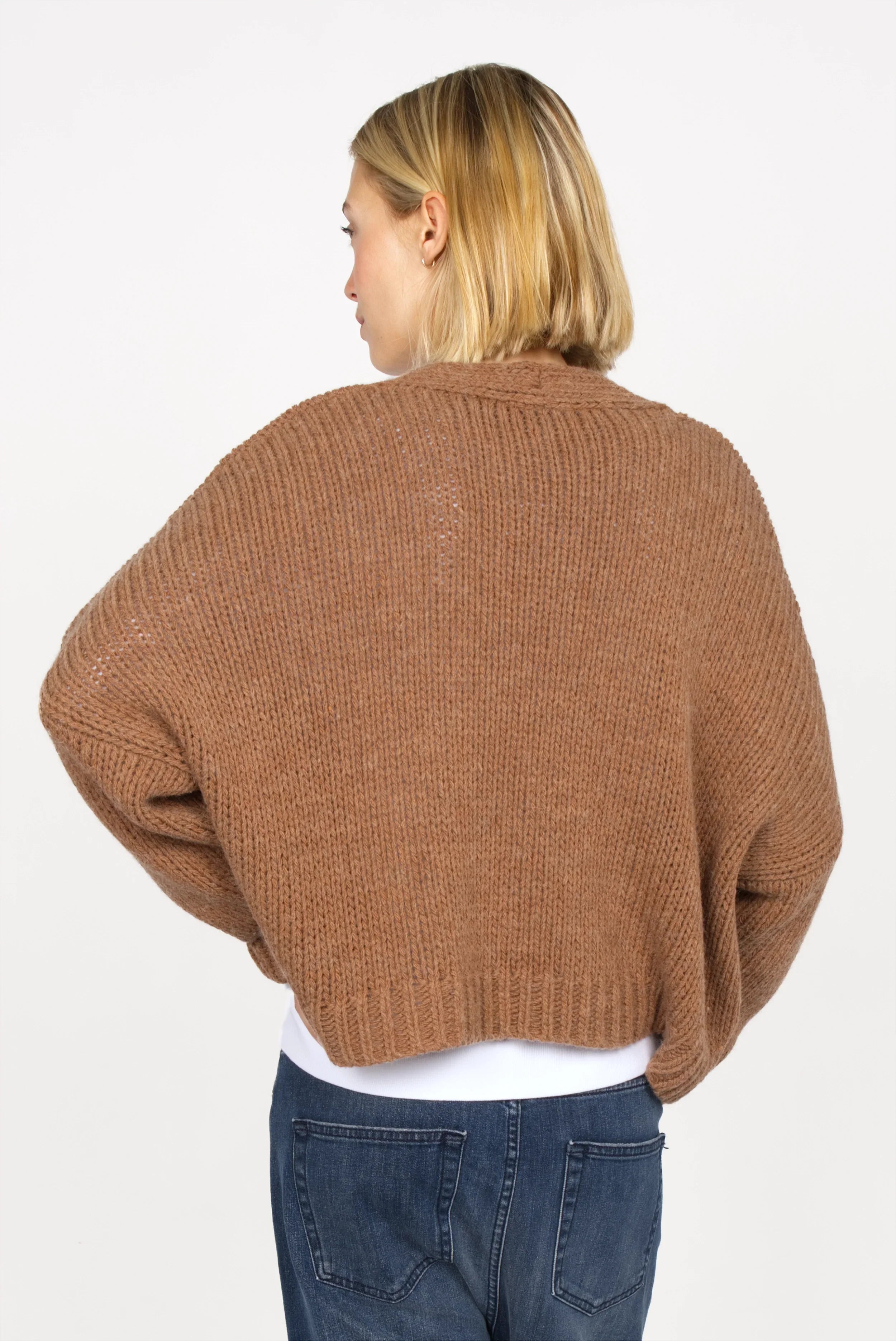 ALIXA cropped knit cardigan