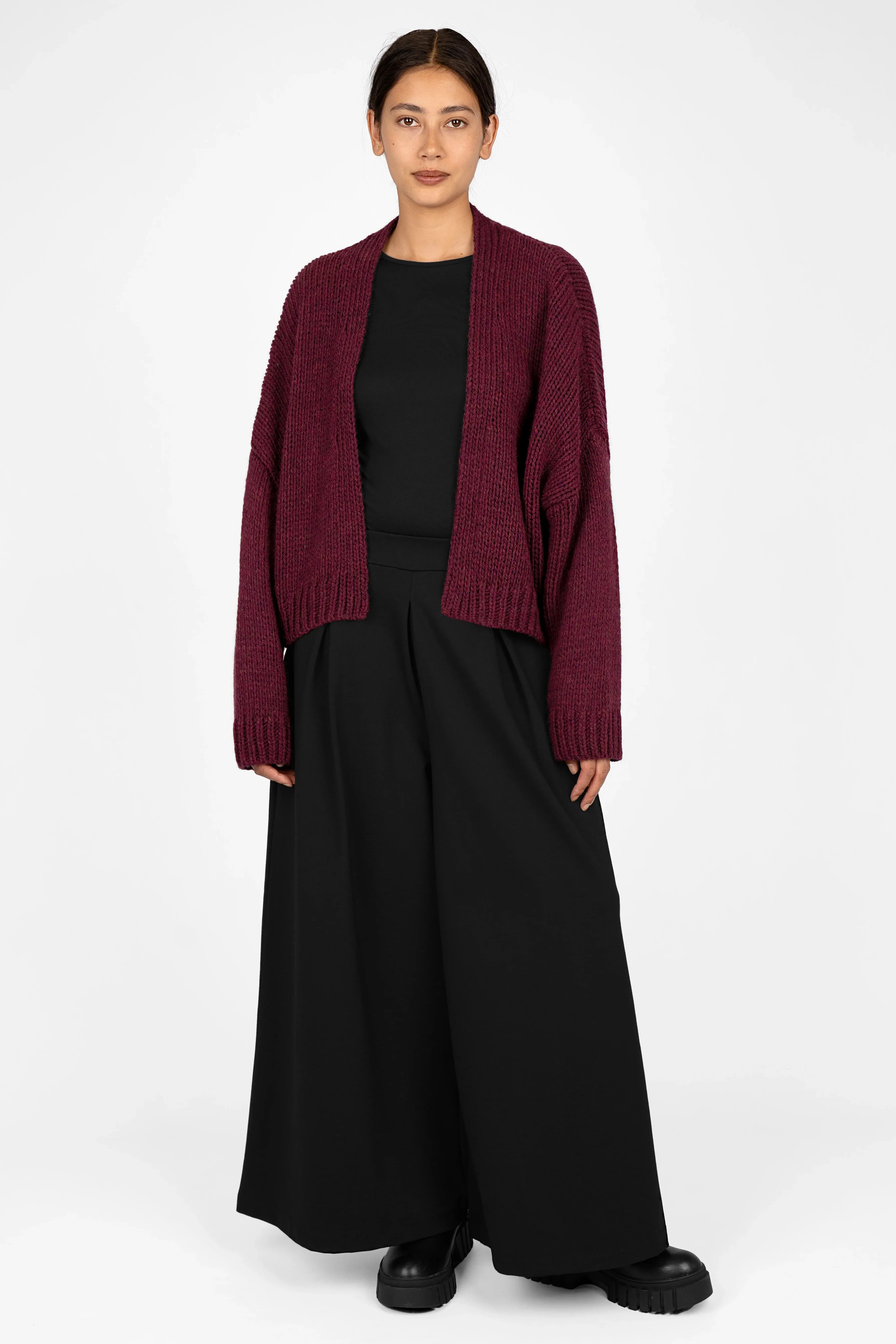 ALIXA cropped knit cardigan
