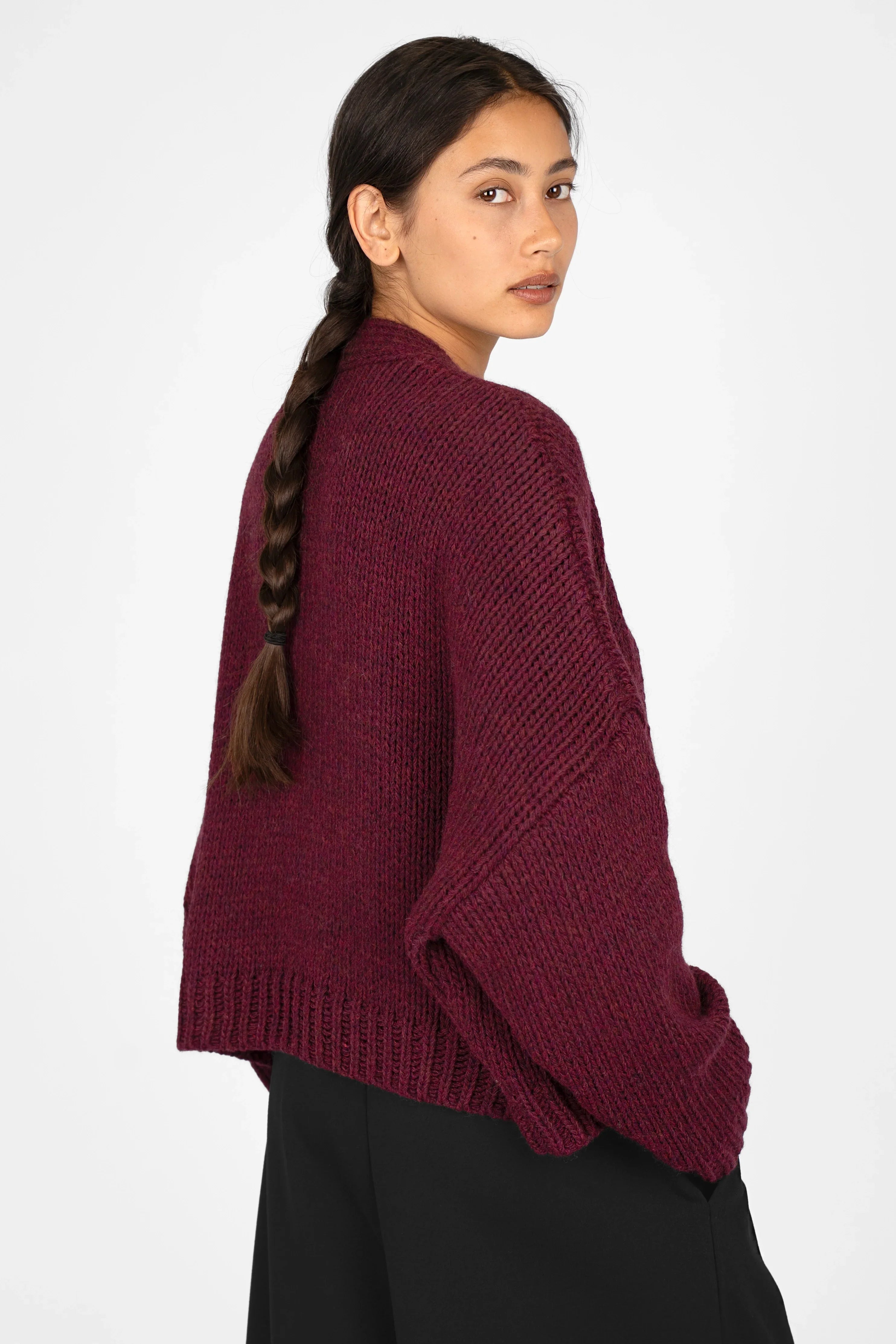 ALIXA cropped knit cardigan