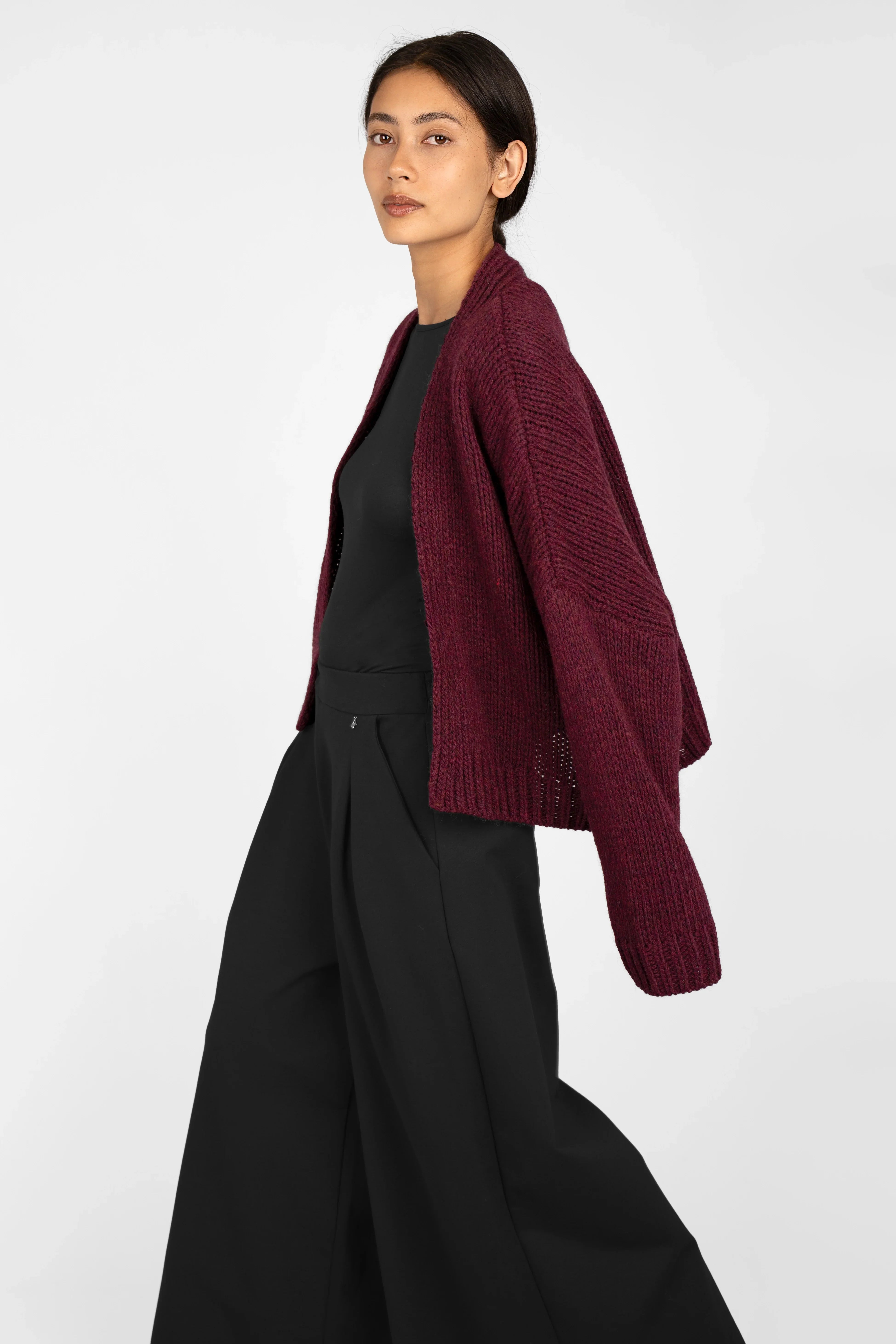 ALIXA cropped knit cardigan