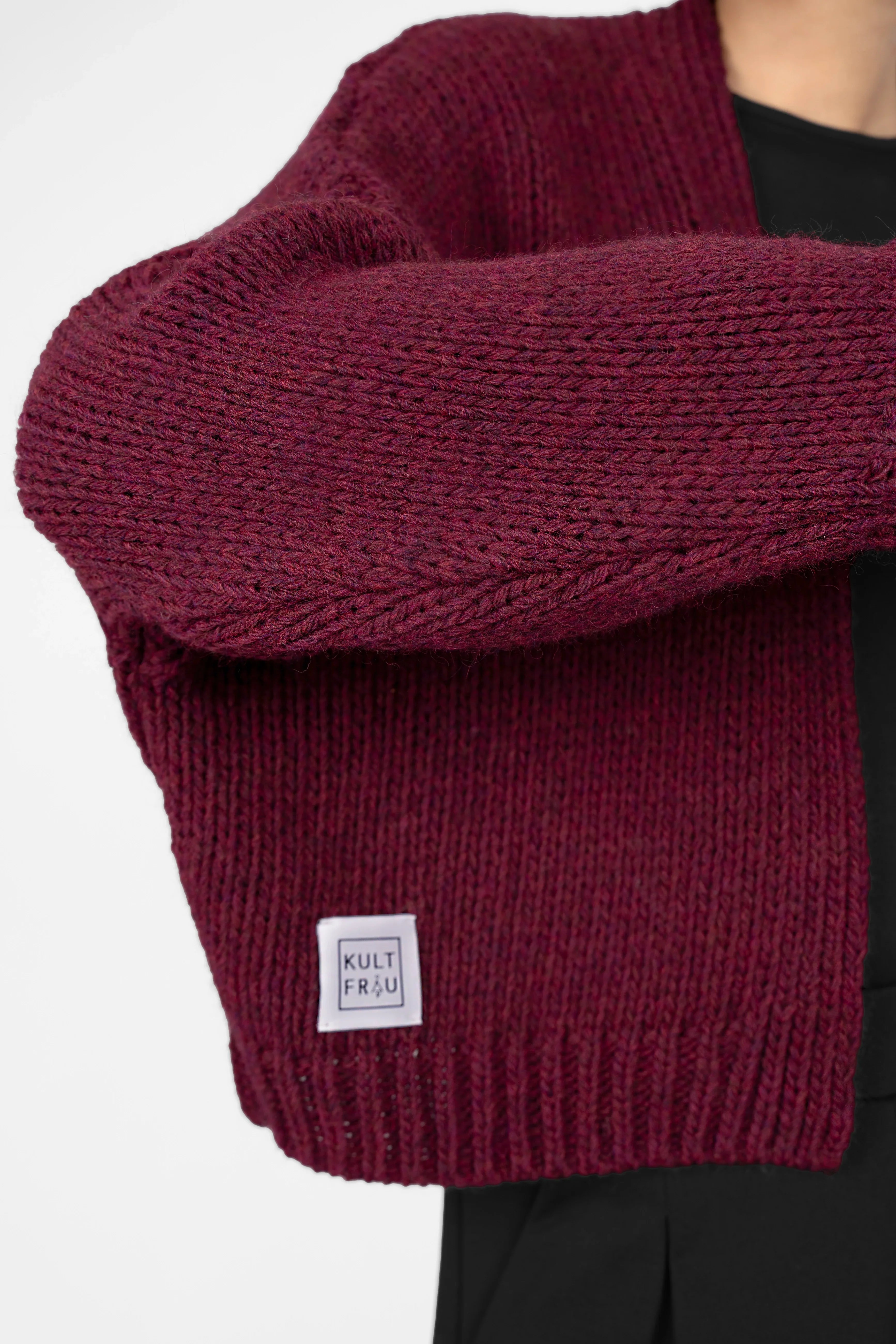 ALIXA cropped knit cardigan
