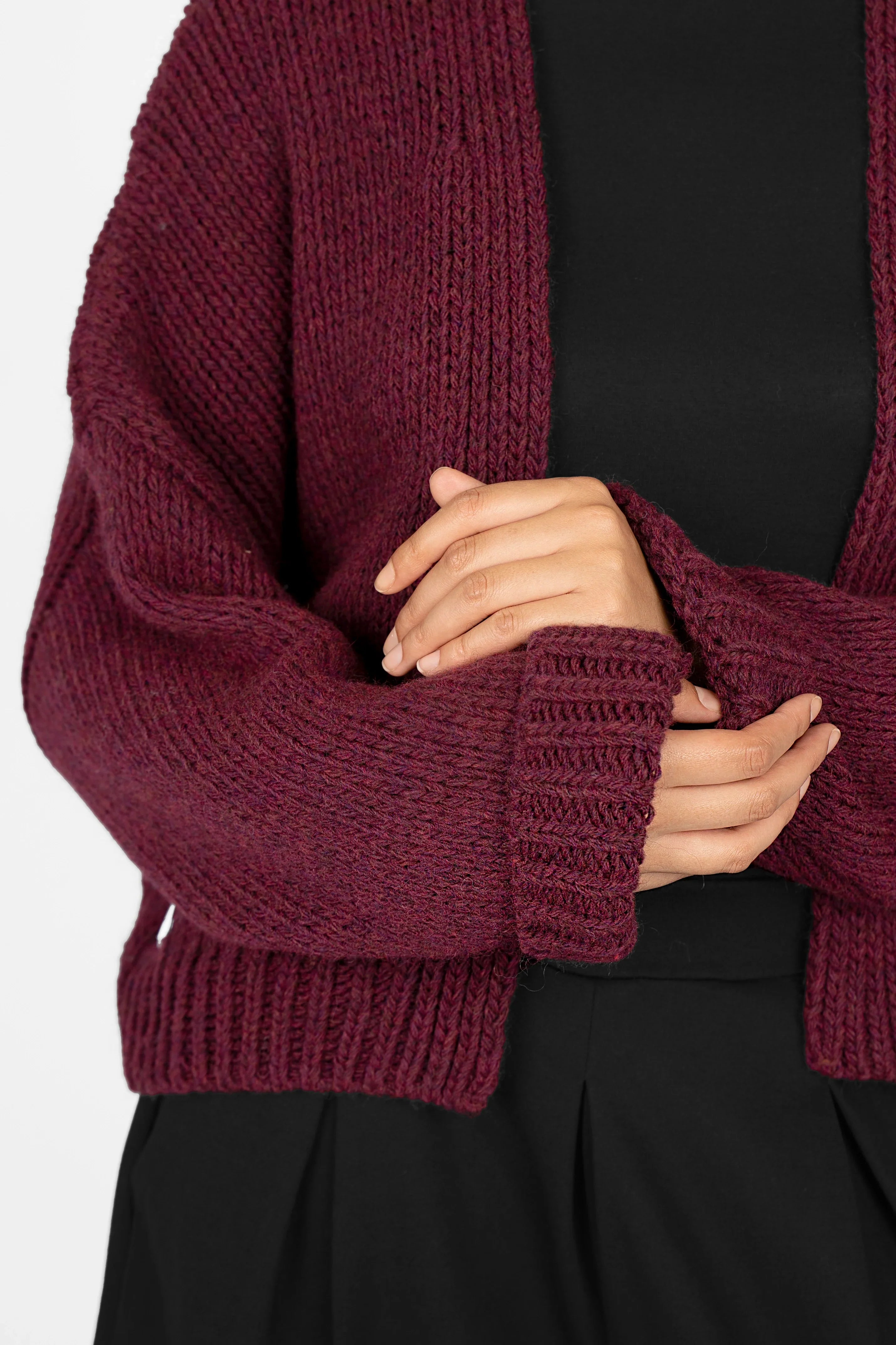 ALIXA cropped knit cardigan