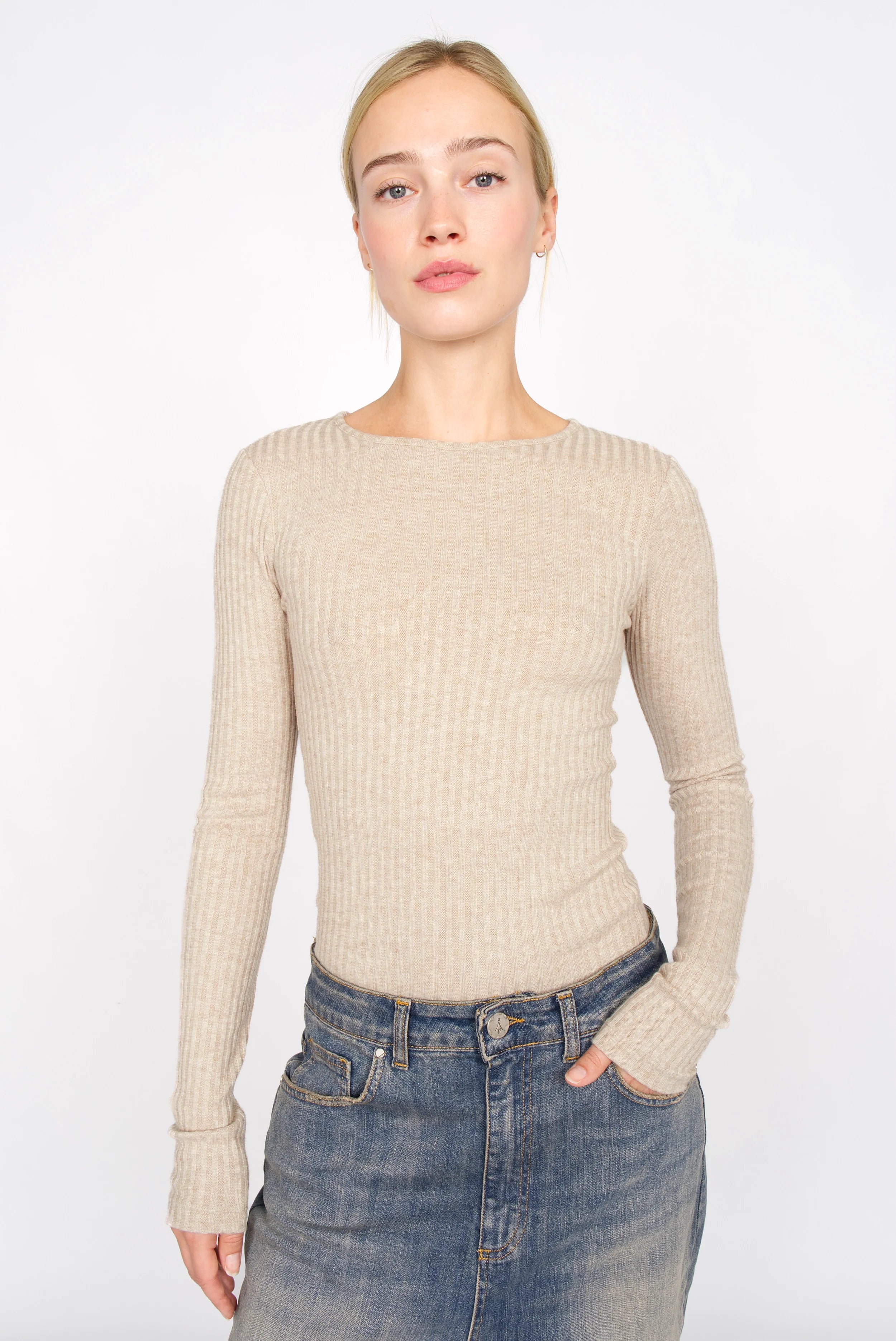 BETTIE longsleeve in fine knit rib