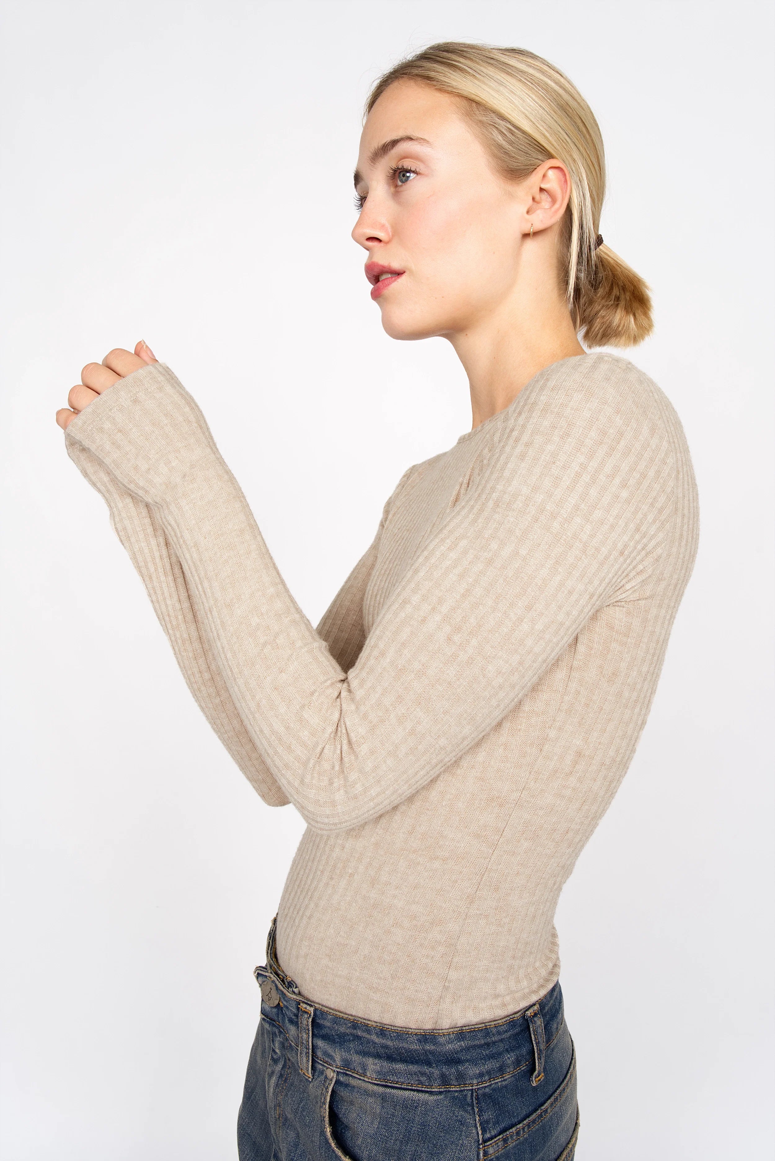 BETTIE longsleeve in fine knit rib
