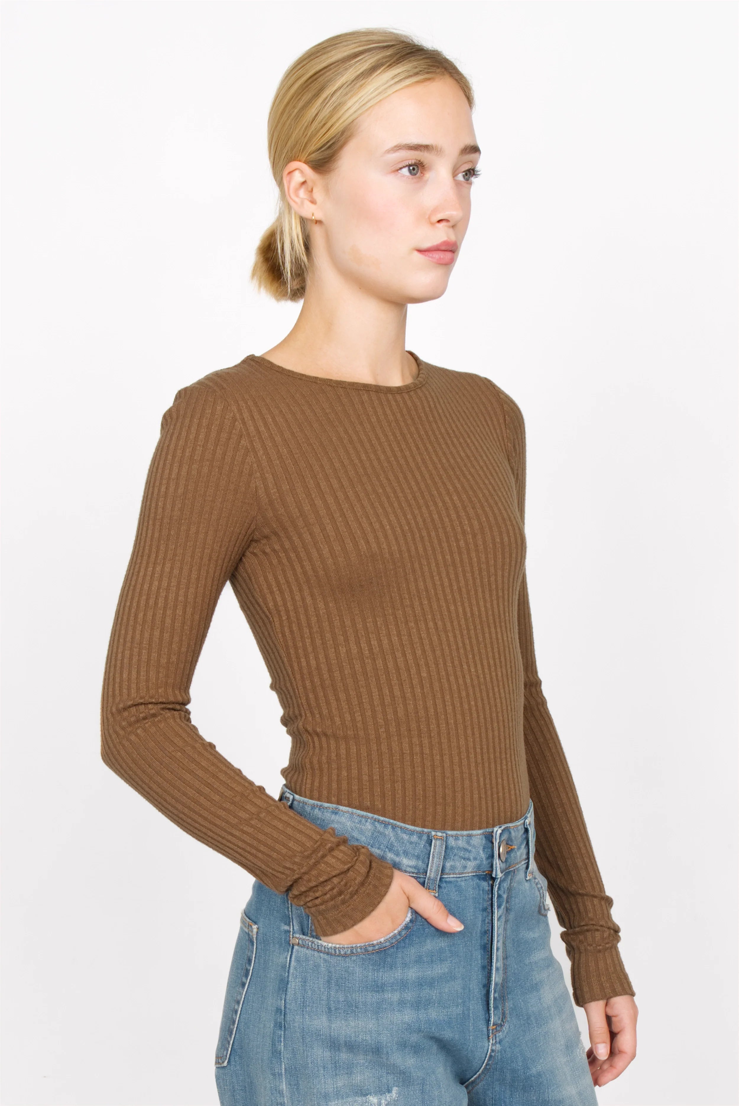 BETTIE longsleeve in fine knit rib