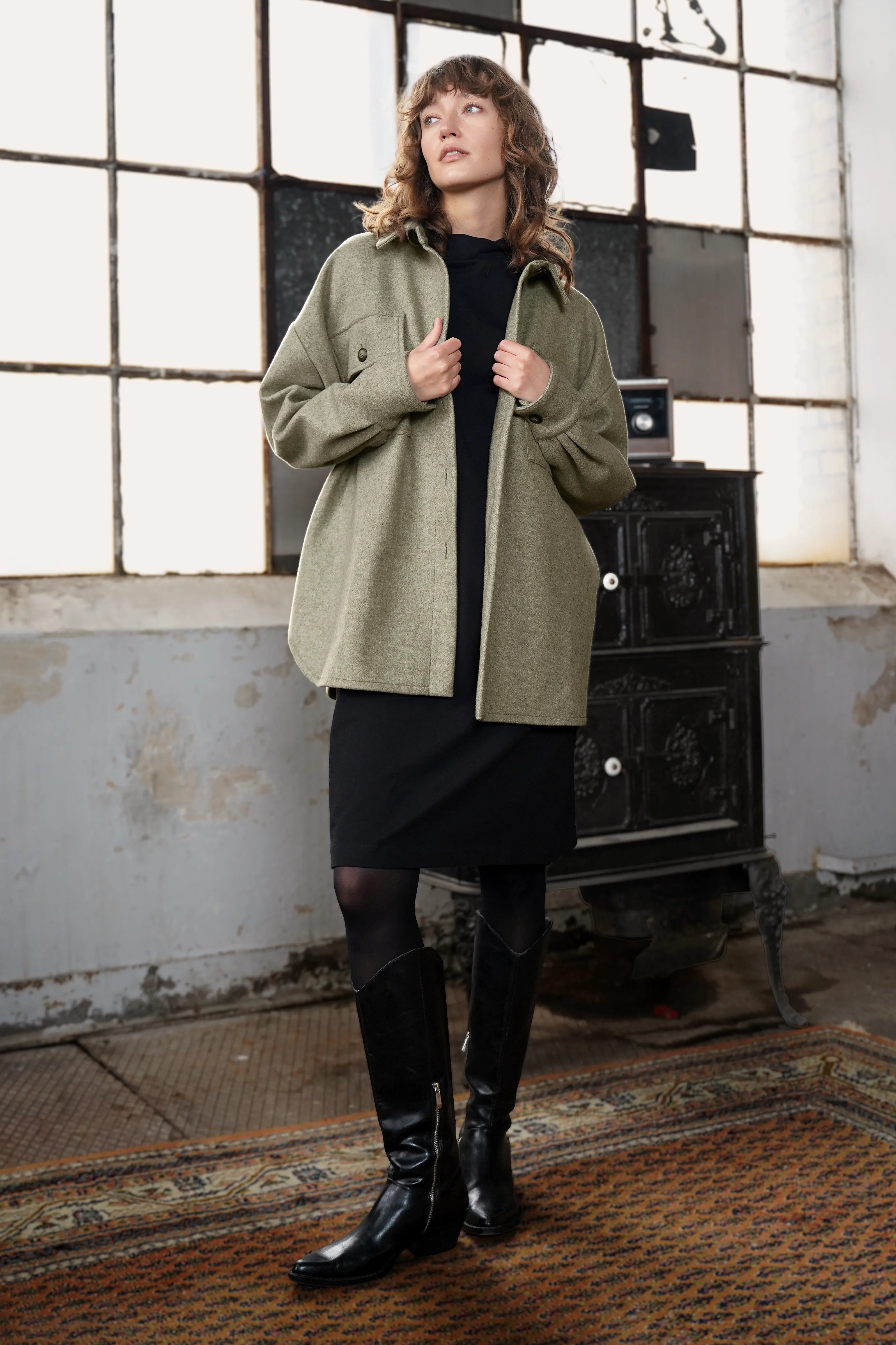 BJORA overshirt in wool mix