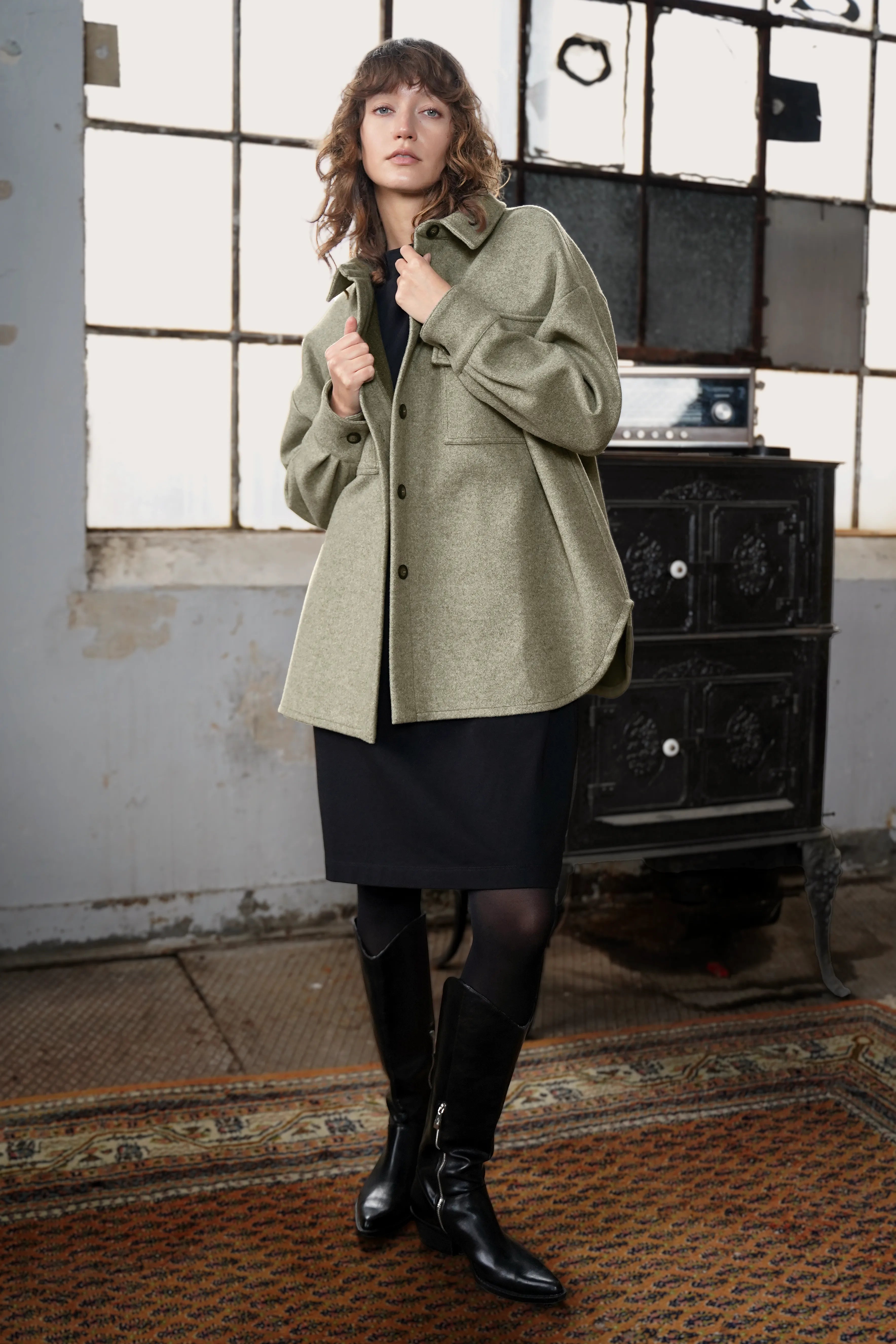 BJORA overshirt in wool mix