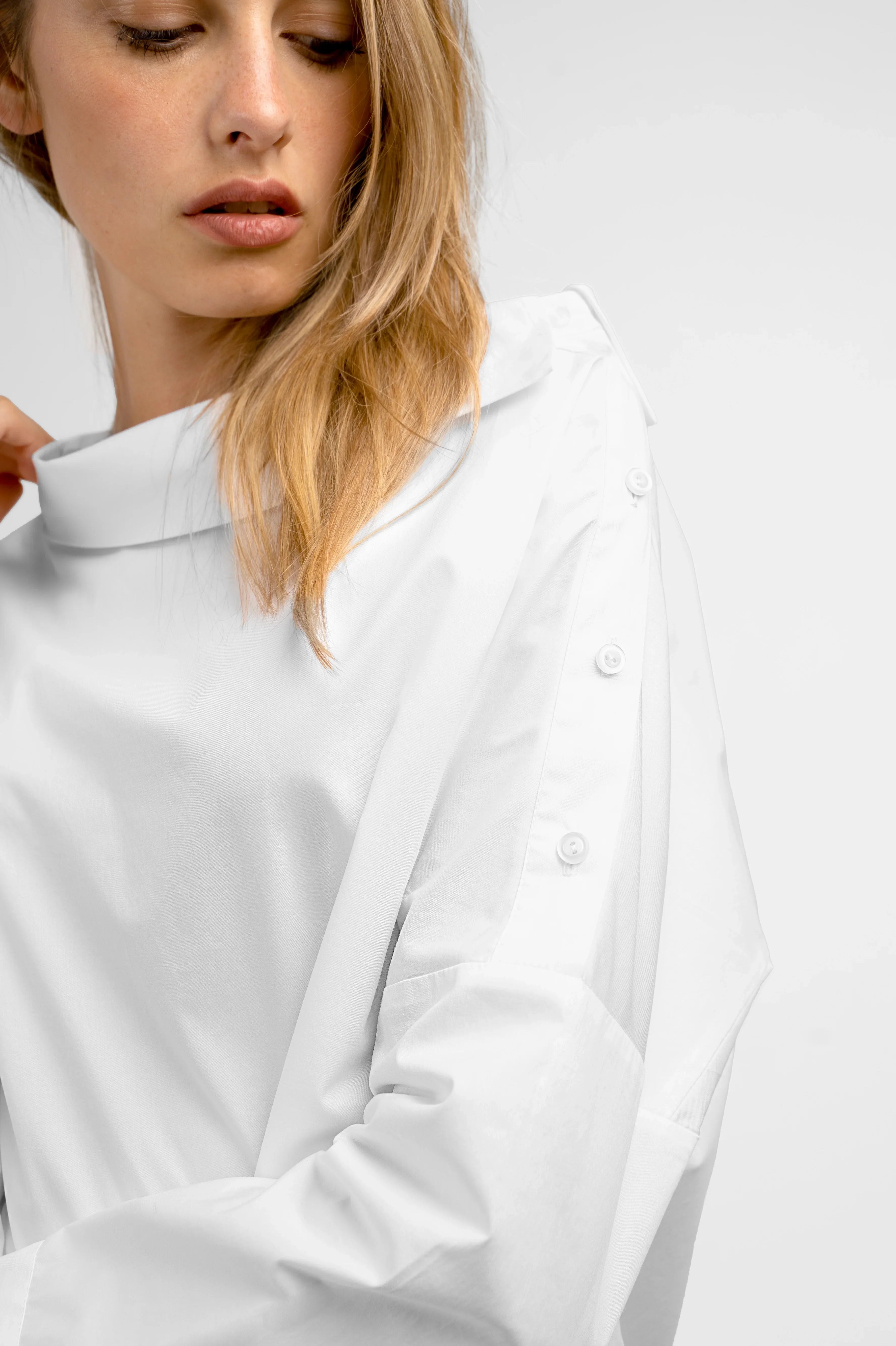 BONI asymmetric one shoulder blouse