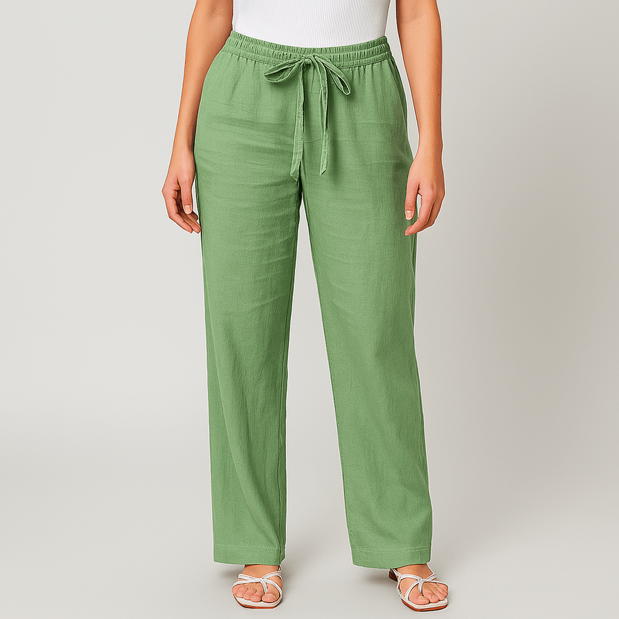 Stella - Elegant Tie Waist Linen Pants - Nora & Ivy Boutique