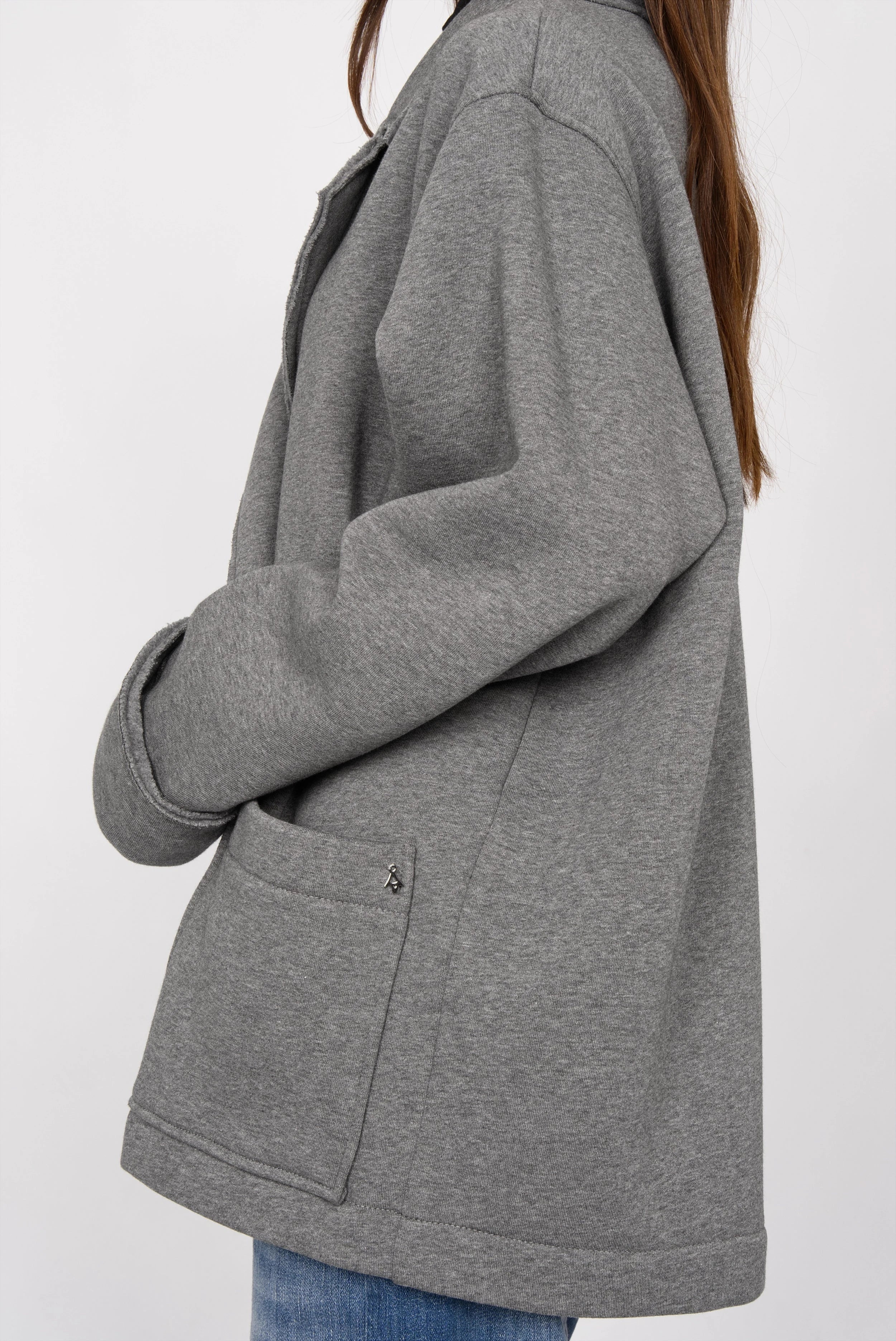 HELIEE oversized sweat short coat