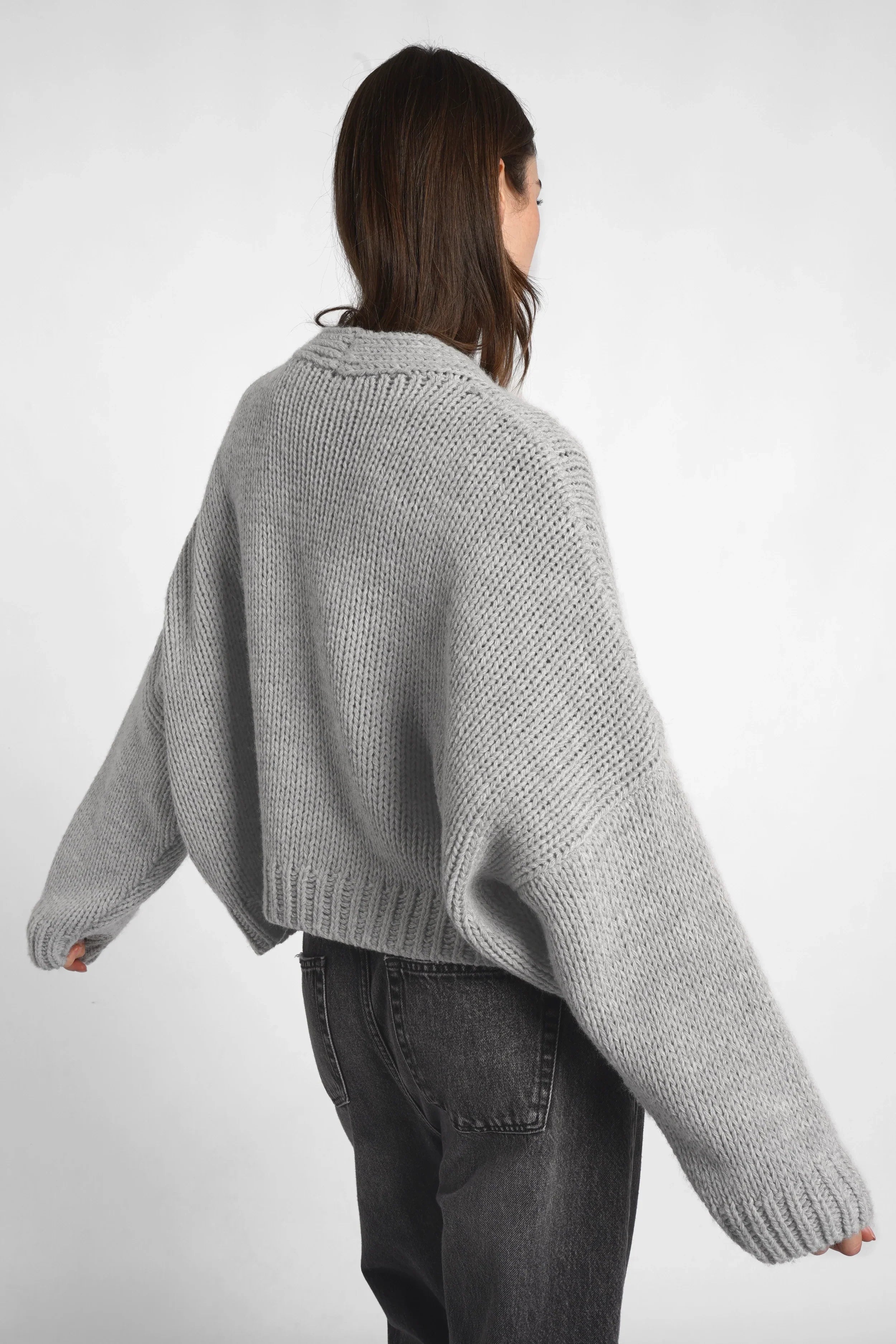 ALIXA cropped knit cardigan