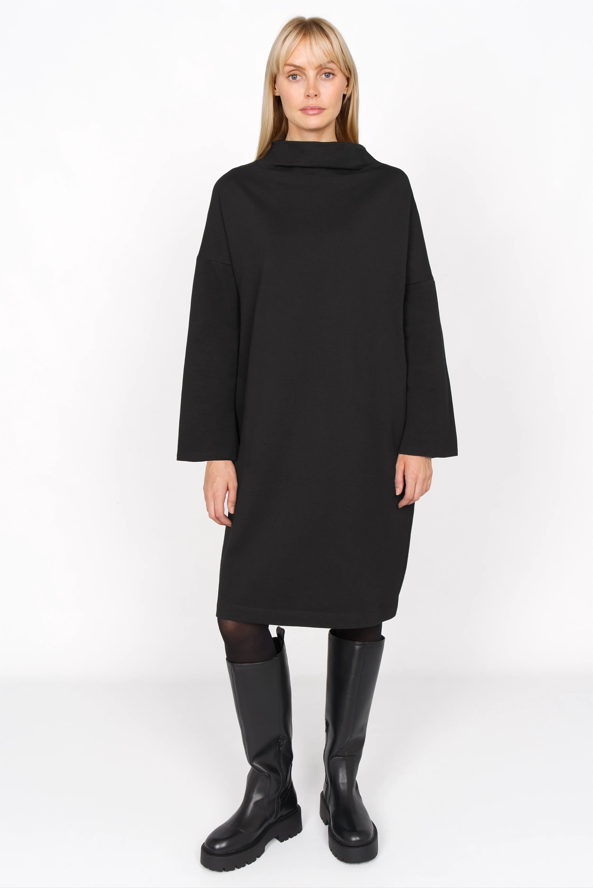 ELYA sweat dress with high collar