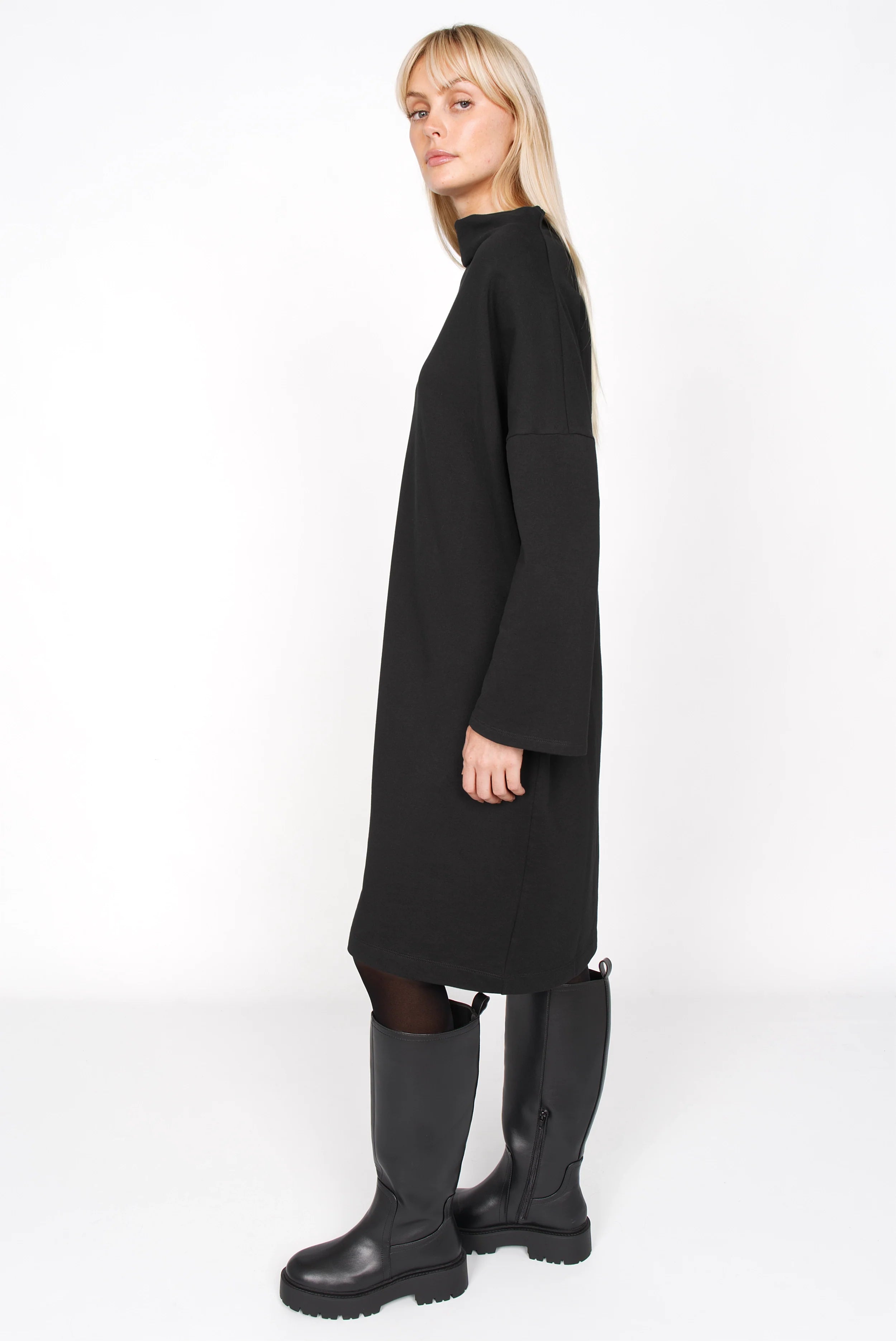 ELYA sweat dress with high collar