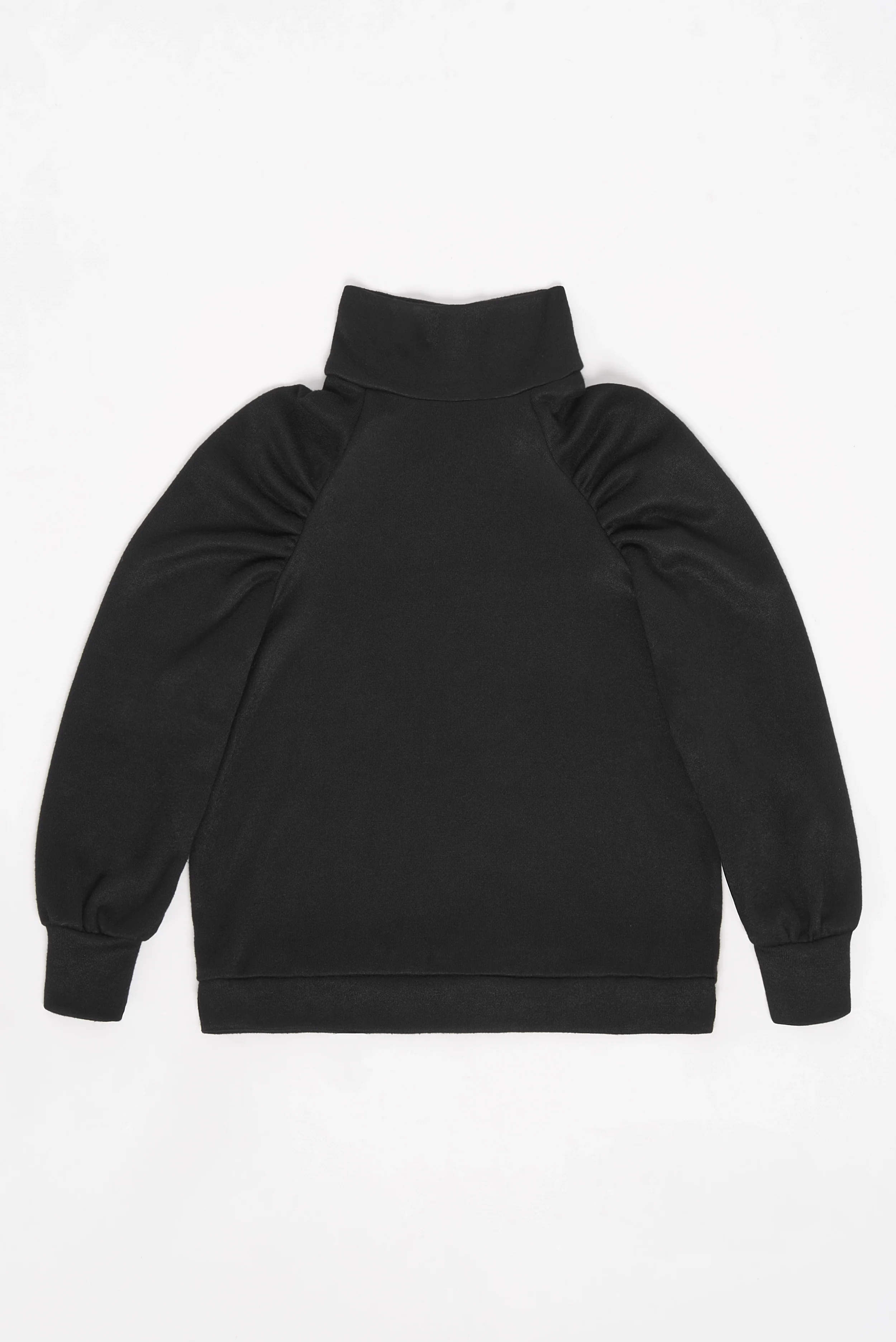 GOJKA sweatshirt in soft fine knit with stand-up collar