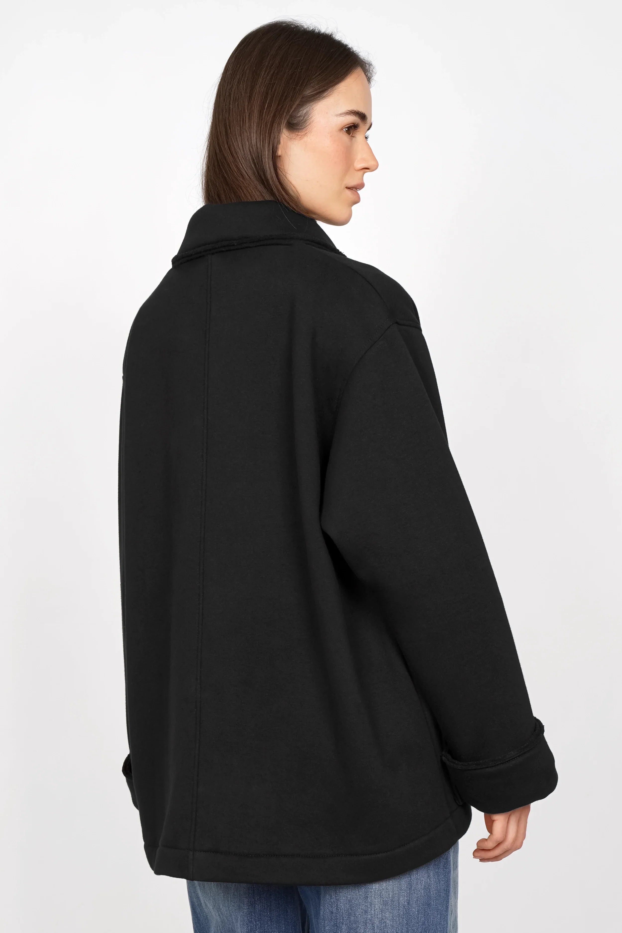 HELIEE oversized sweat short coat