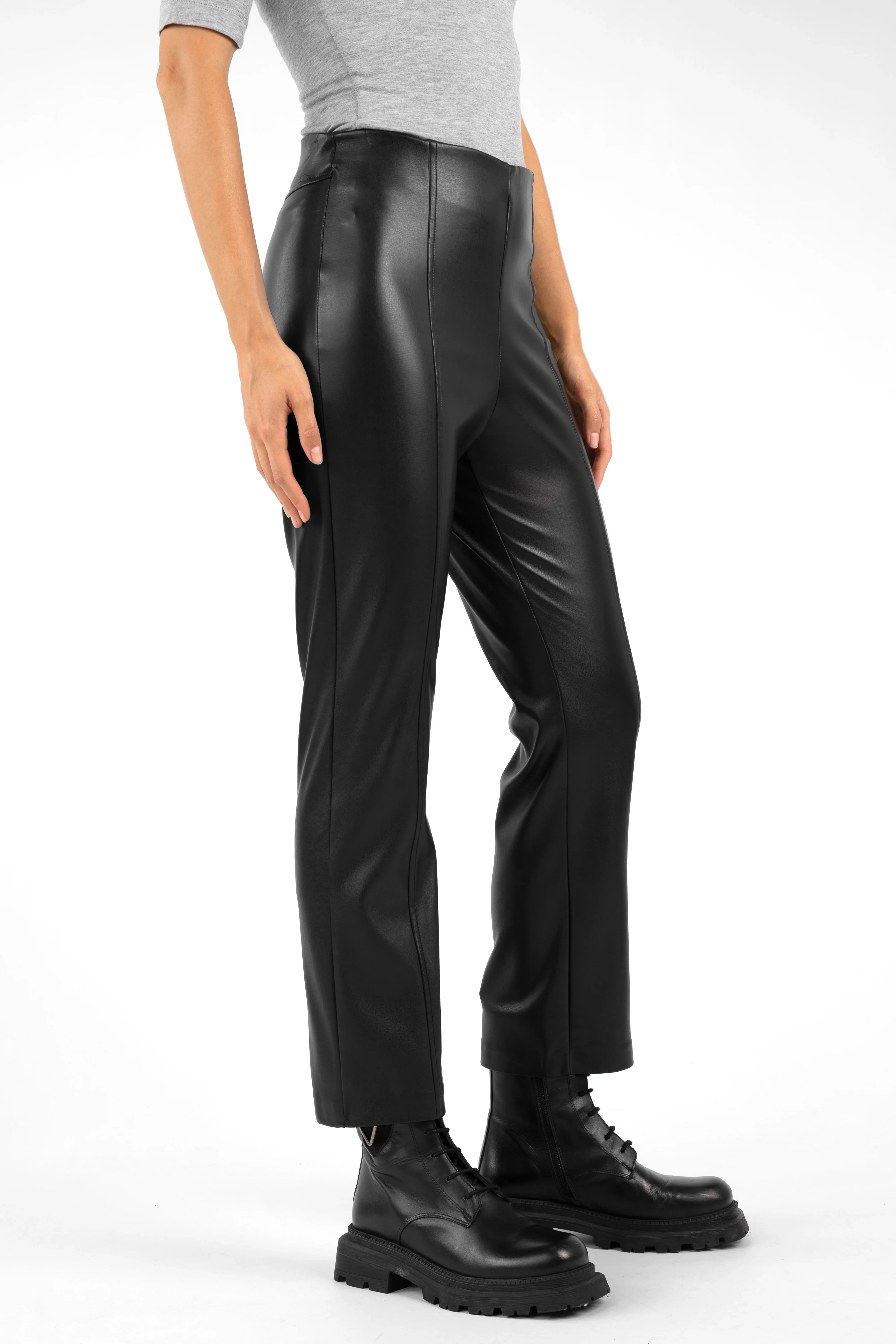 LIMGARD flared eco-leather trousers