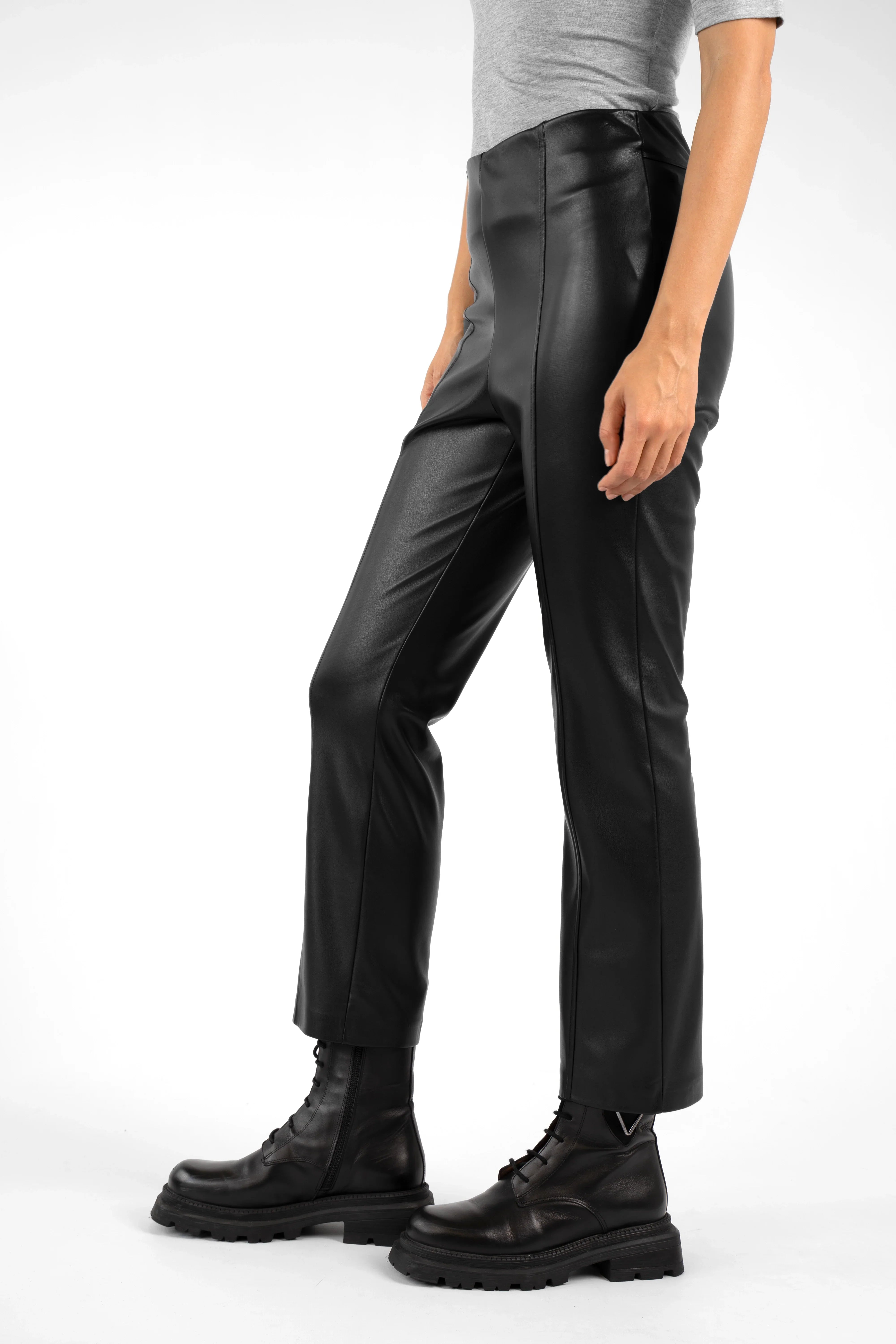 LIMGARD flared eco-leather trousers