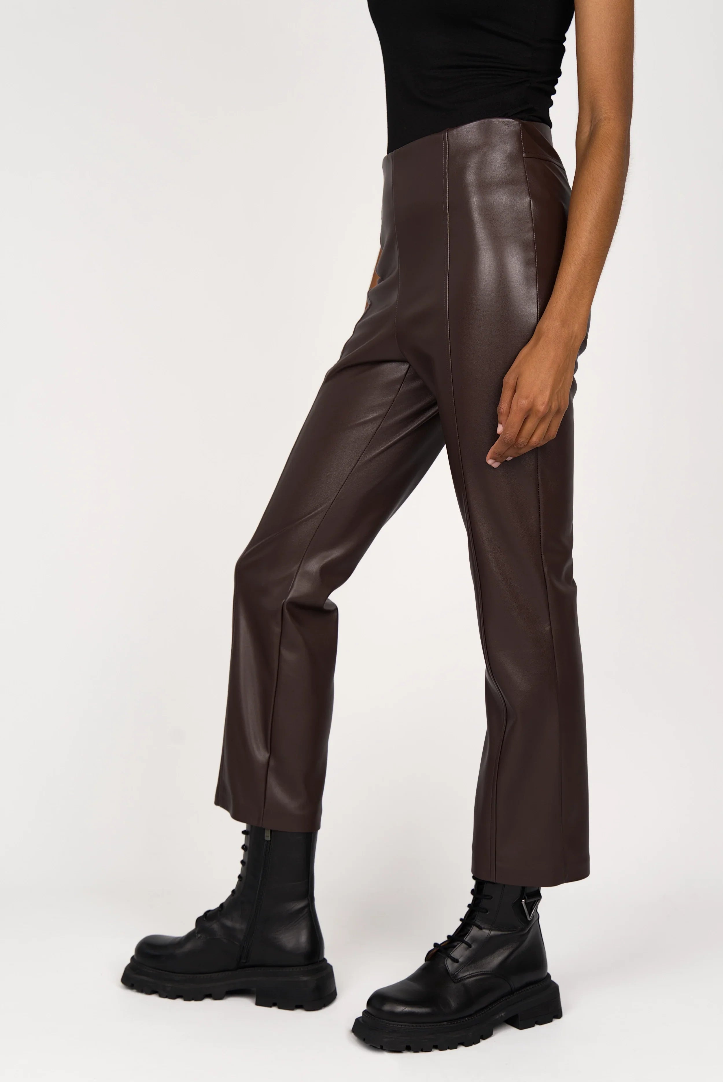 LIMGARD flared eco-leather trousers
