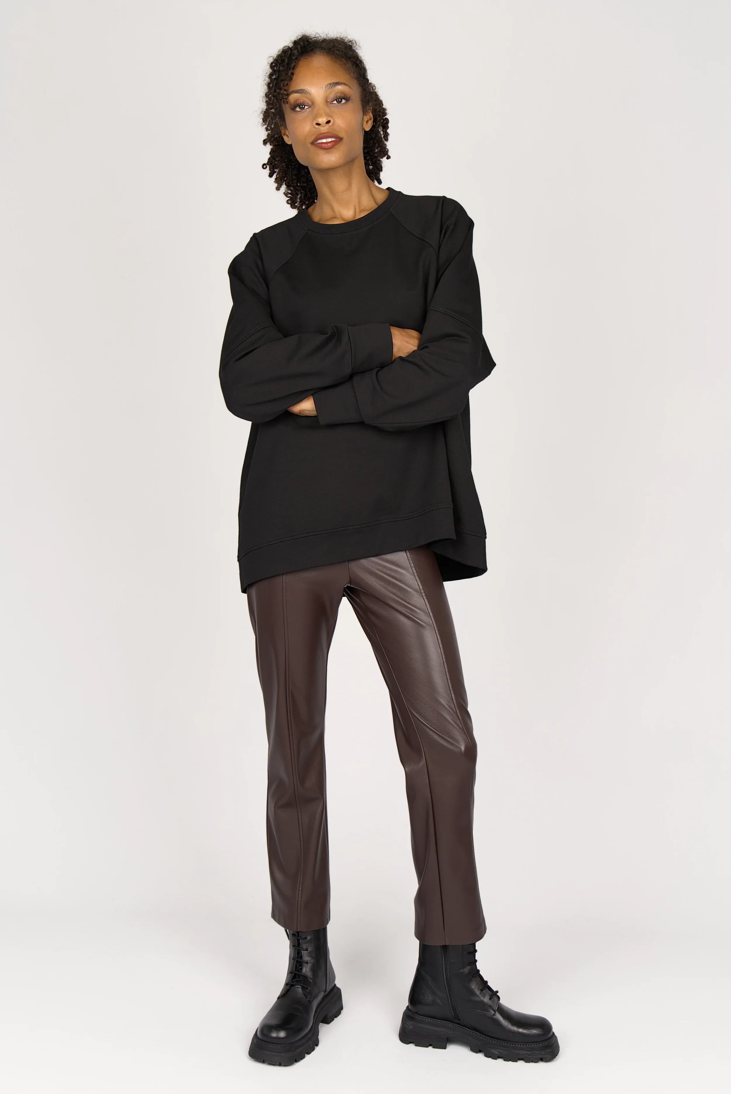 LIMGARD flared eco-leather trousers