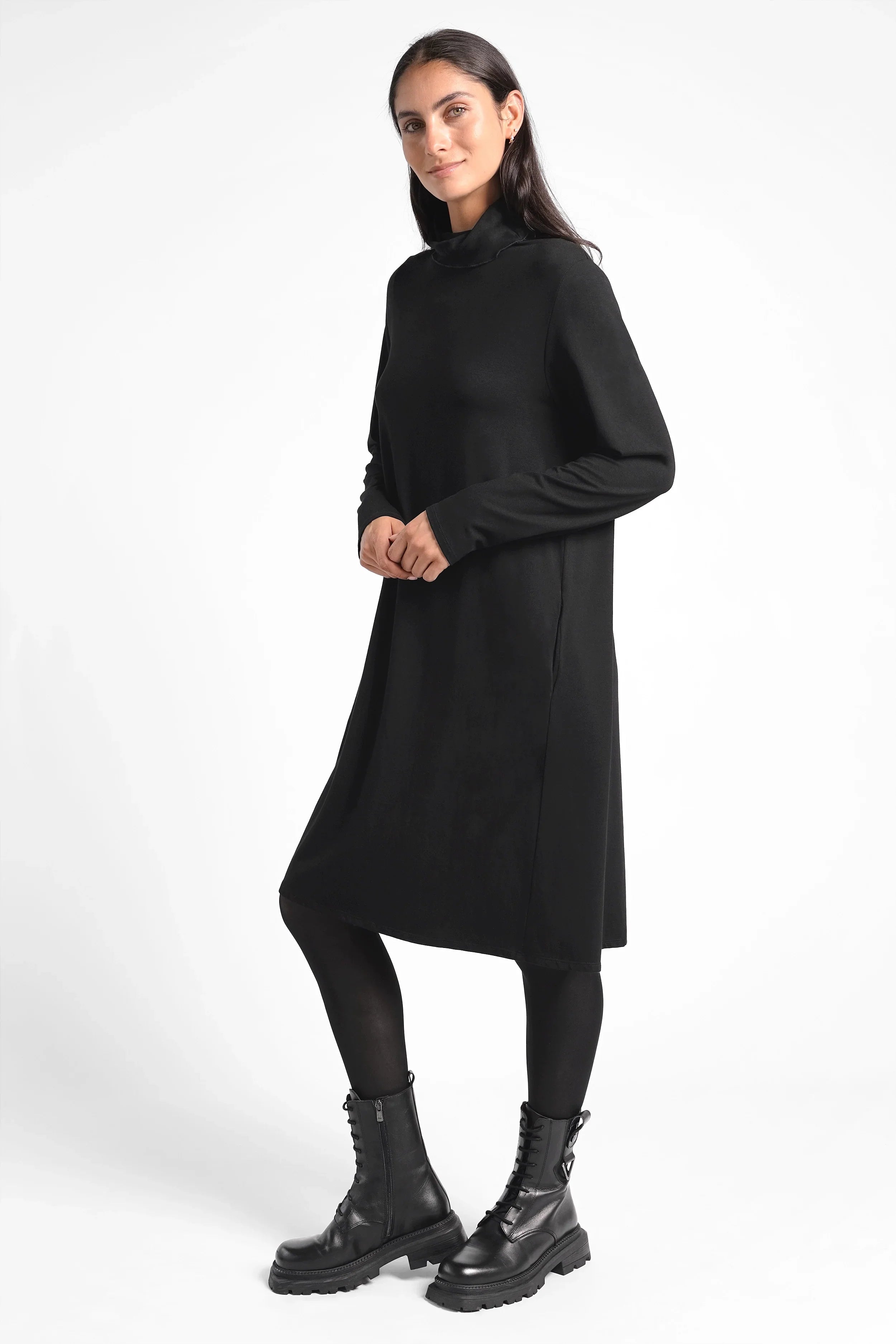 LYLLDA turtleneck a-line dress