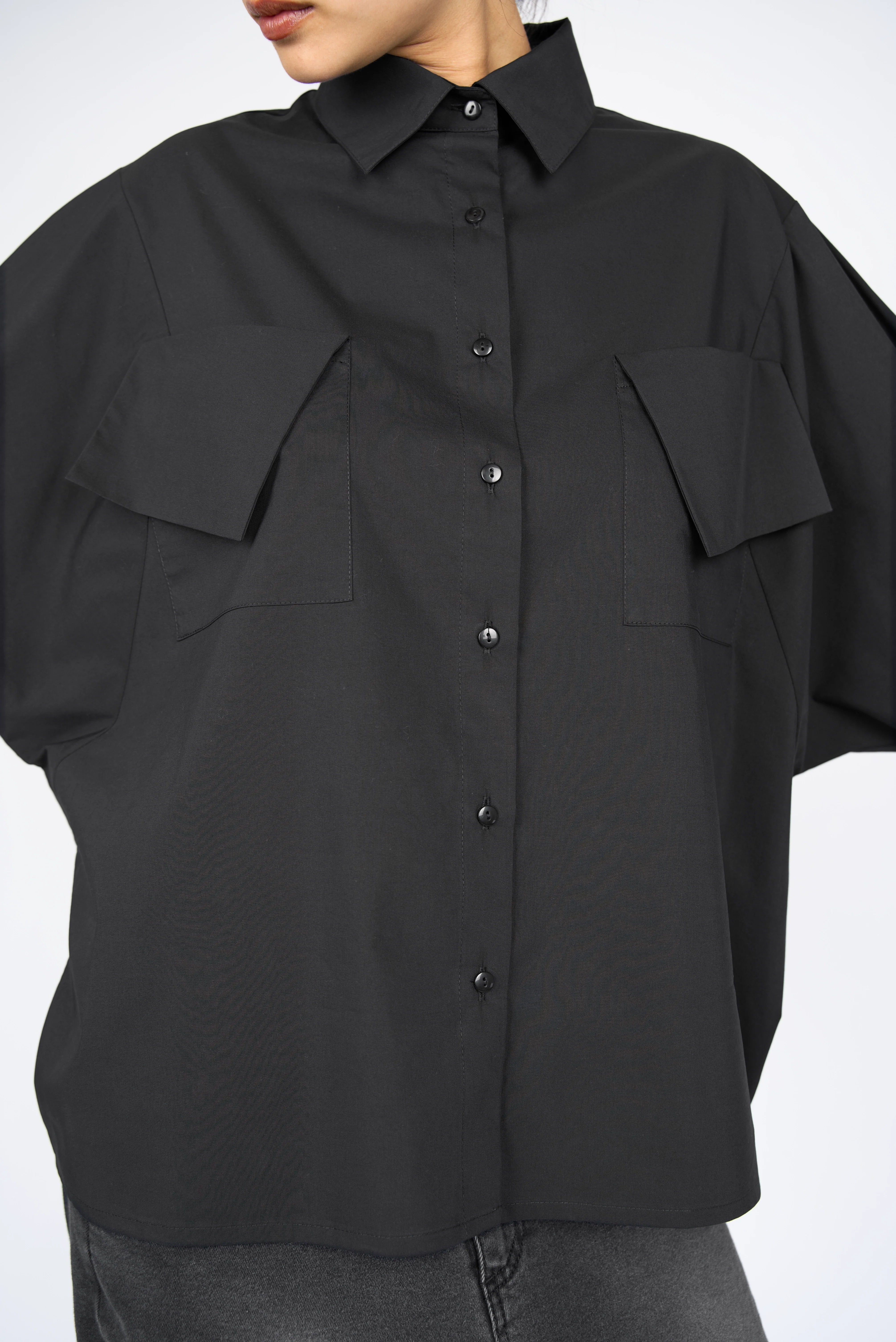 MELIZIA poplin blouse