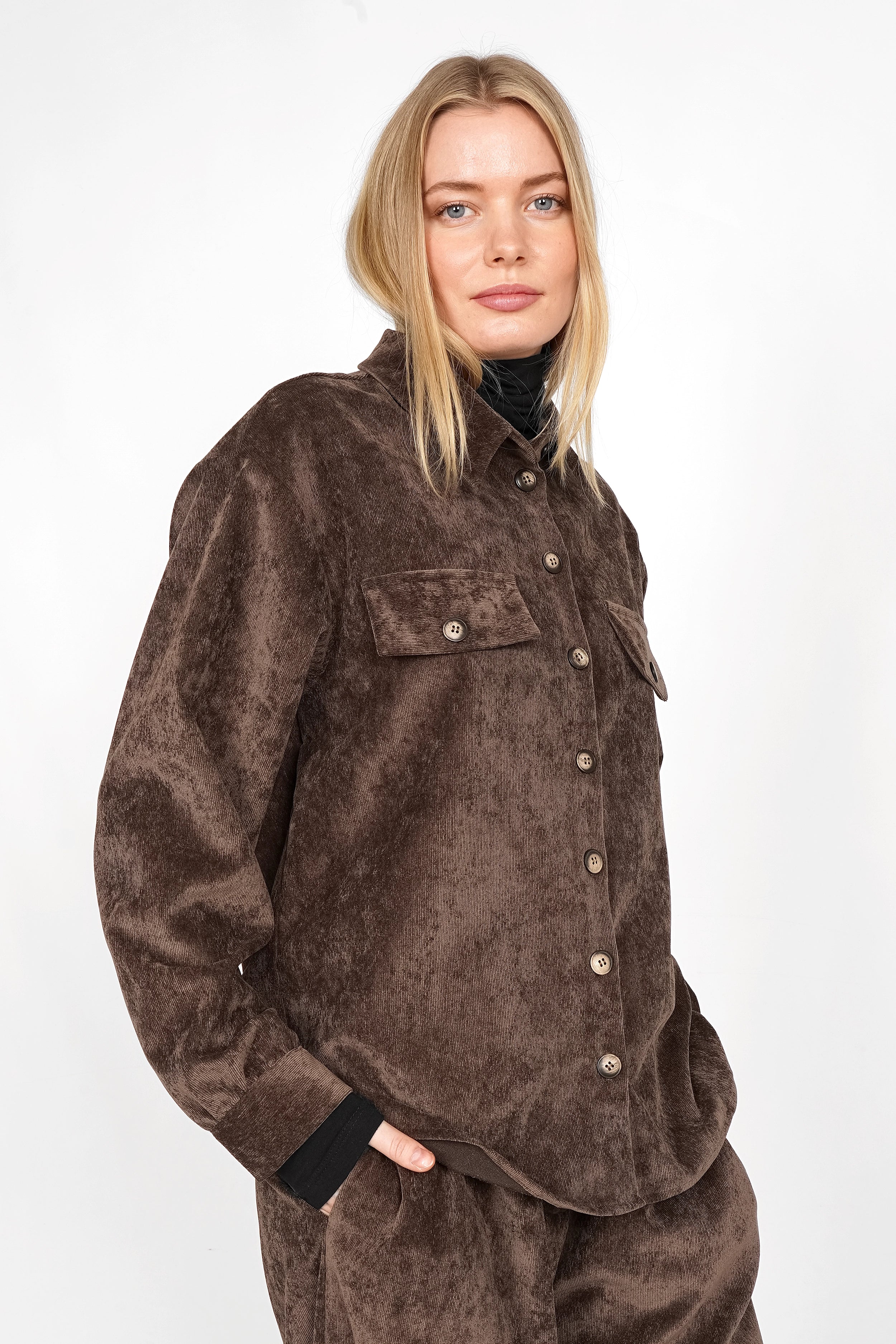 POULA cord overshirt